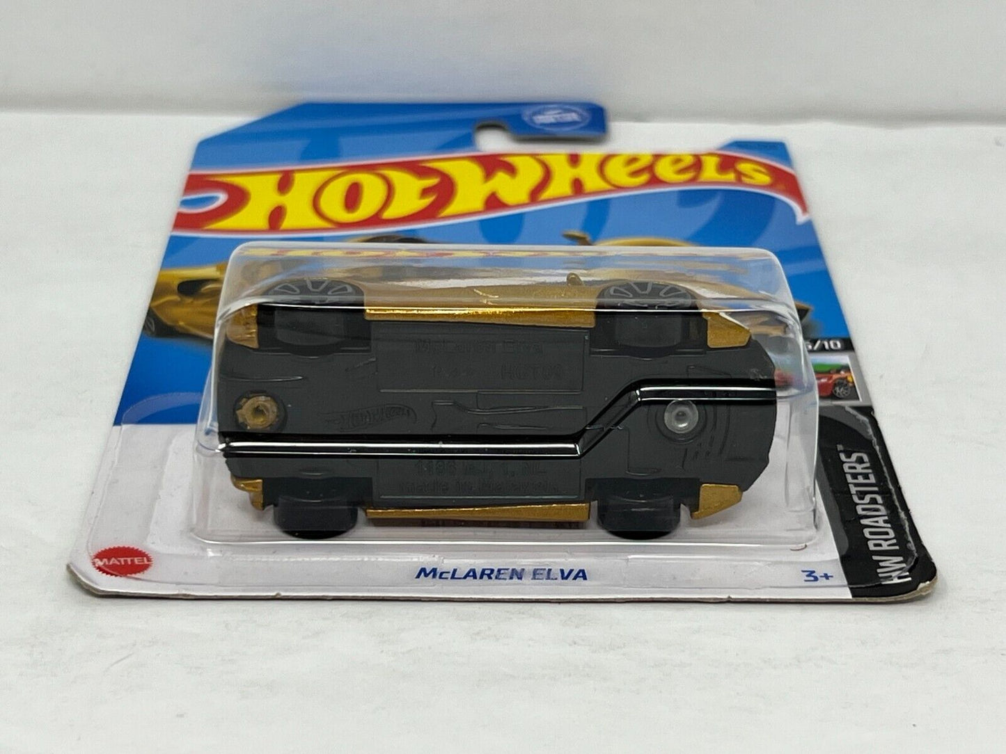 Hot Wheels HW Roadsters McLaren Elva White & Gold European Car 1:64 Diecast