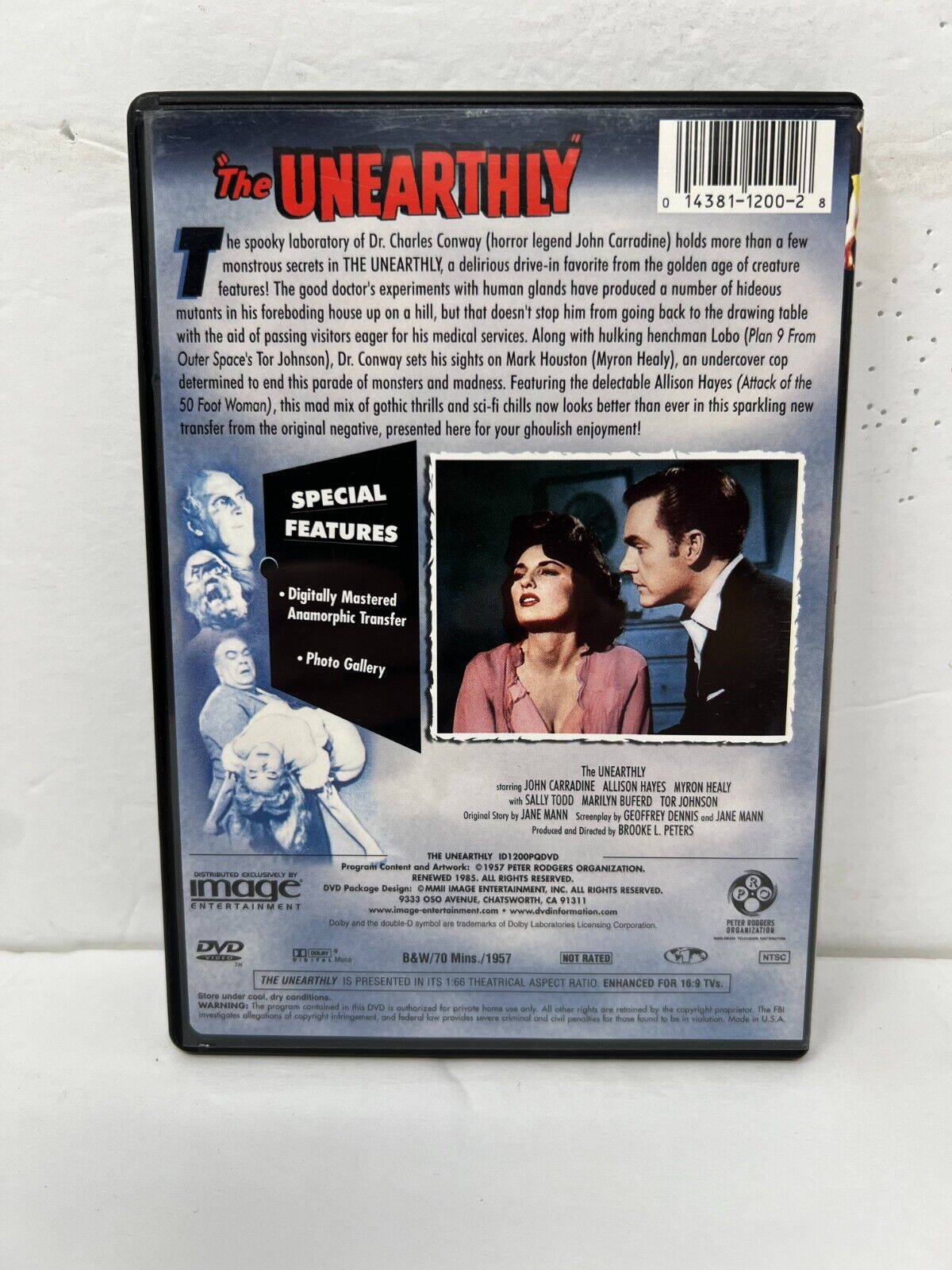 The Unearthly (DVD) Sci-Fi RARE OOP!!