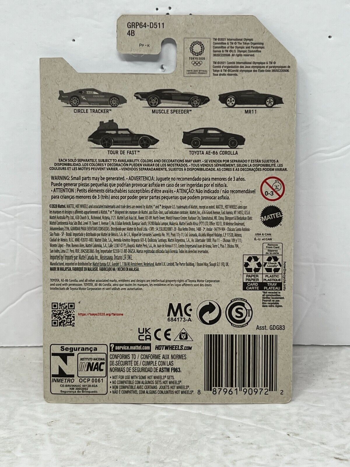 Hot Wheels Tokyo 2020 Circle Tracker Fantasy Cars 1:64 Diecast