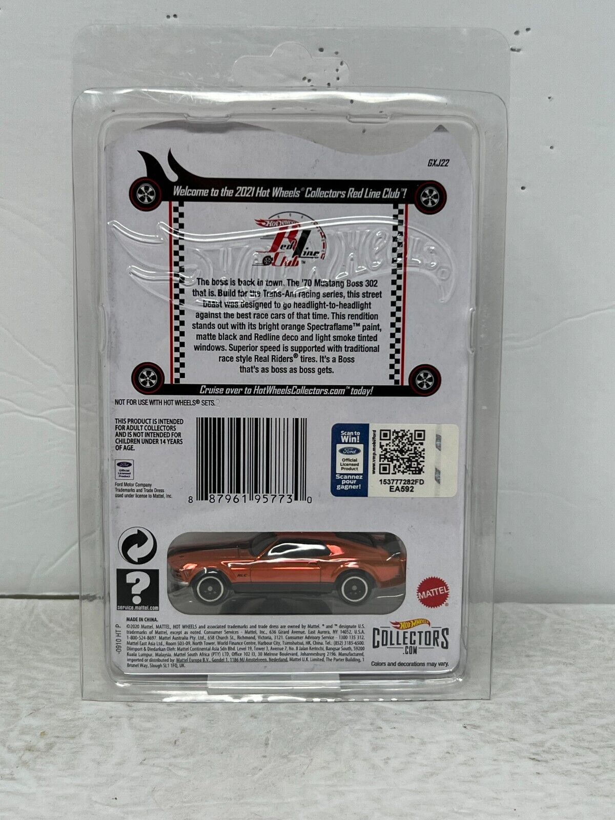 Hot Wheels Red Line Club RLC Exclusive 1970 Mustang Boss 302 1:64 Diecast
