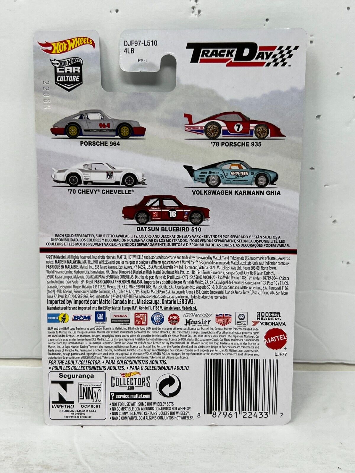 Hot Wheels Track Day Datsun Bluebird 510 Real Riders JDM 1:64 Diecast