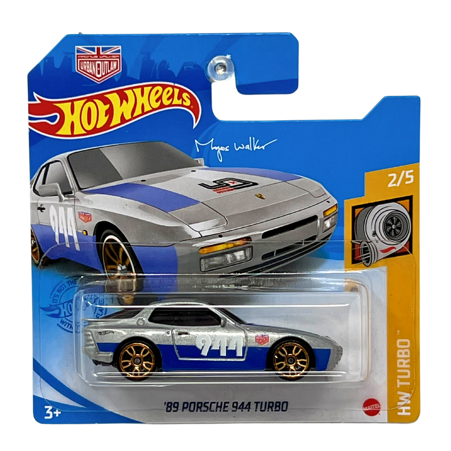 Hot Wheels HW Turbo 1989 Porsche 944 Turbo European Car 1:64 Diecast Short Card