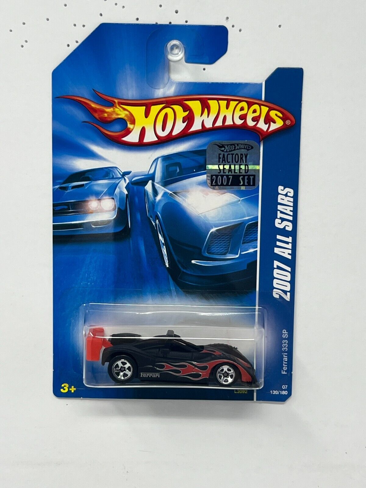 Hot Wheels 2007 All Stars Ferrari 333 SP Black European Car 1:64 Diecast Factory Sealed Set