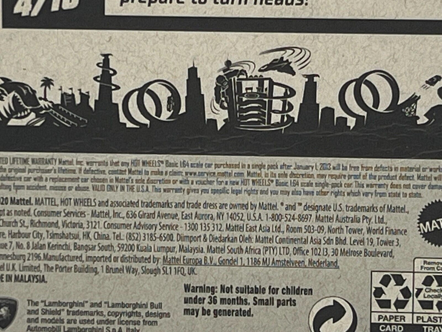 Hot Wheels Factory Fresh 2017 Lamborghini Urus European Car 1:64 Diecast V2