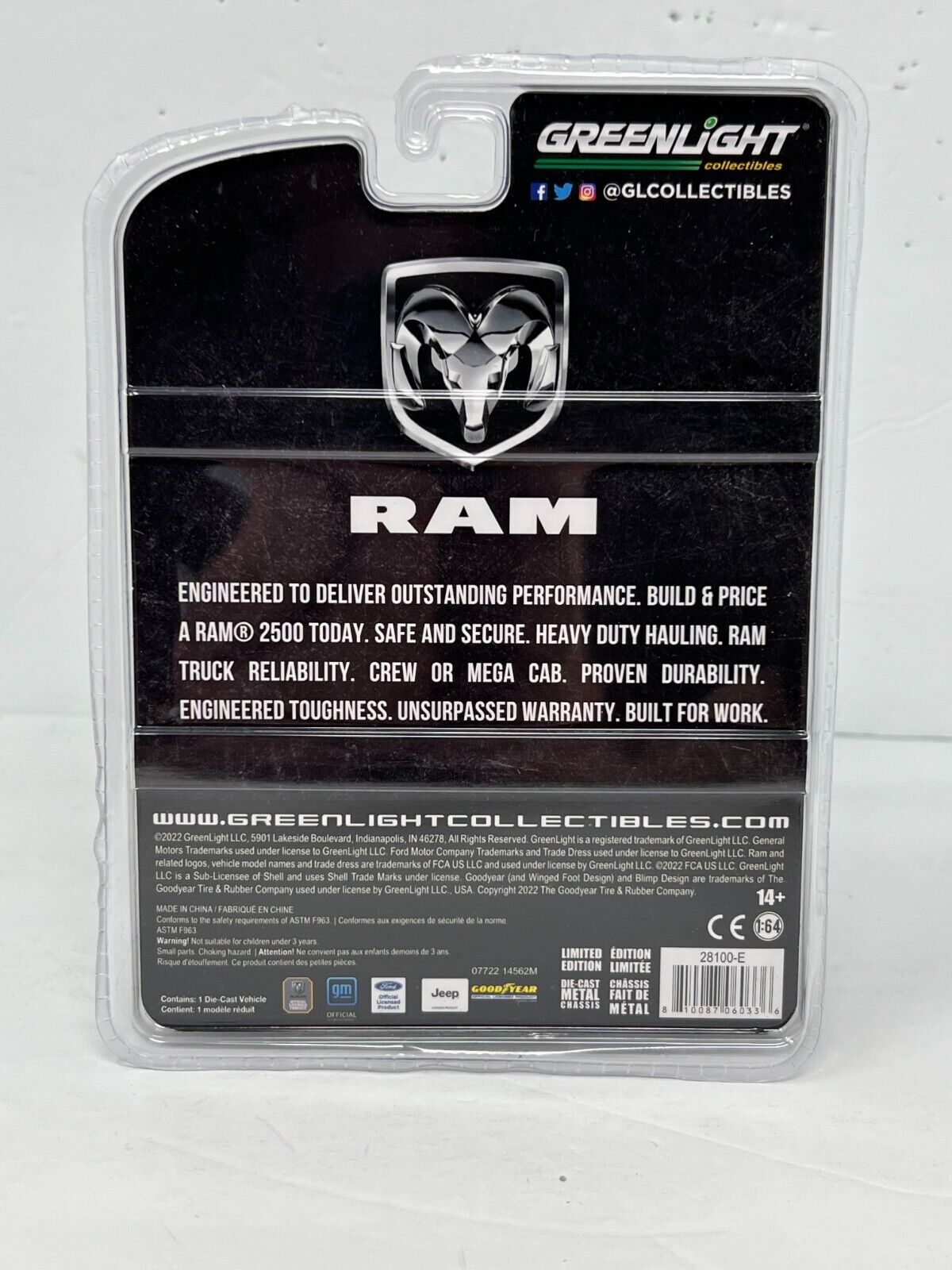 Greenlight Ram 10th Anniversary 2021 Ram 2500 1:64 Diecast