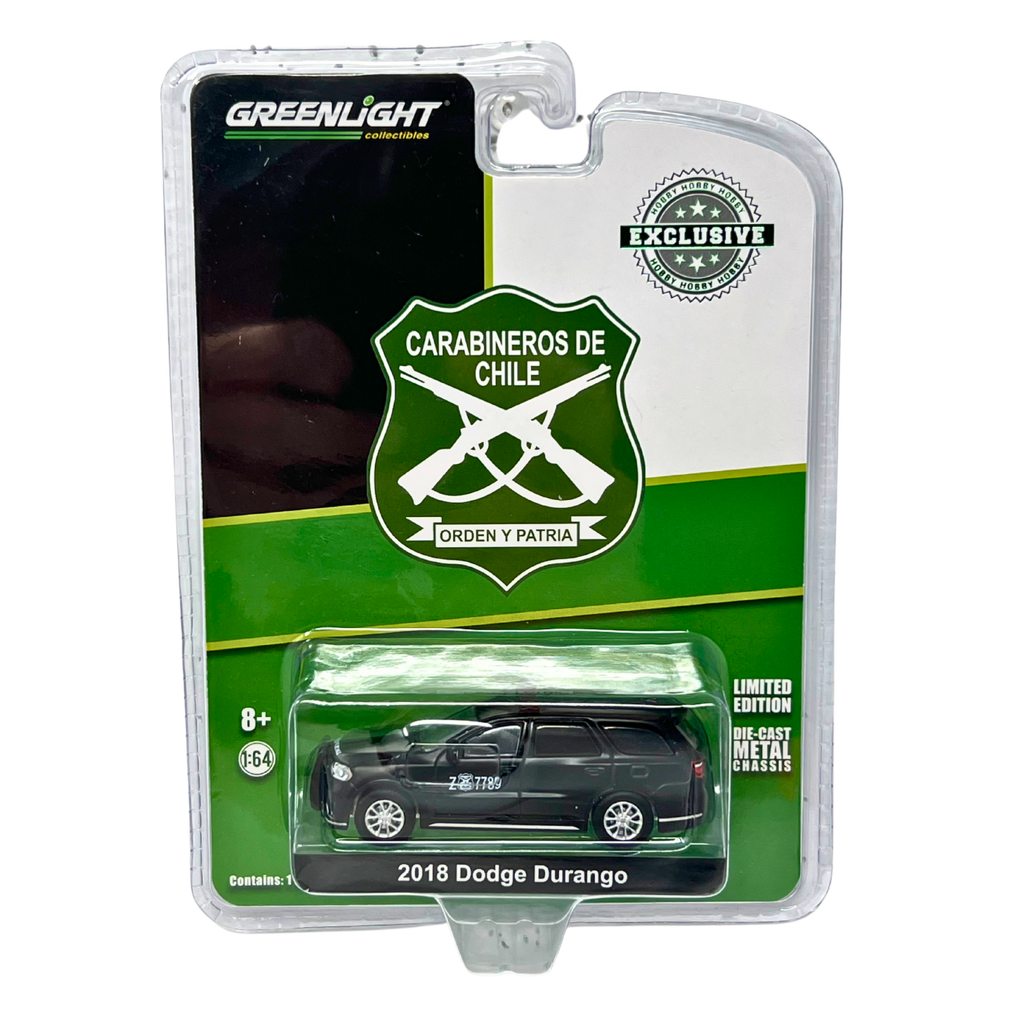 Greenlight Hobby Exclusive Carabineros De Chile 2018 Dodge Durango 1:64 Diecast