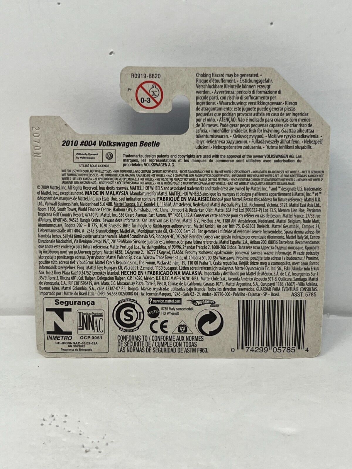 Hot Wheels HW Premiere Volkswagen Beetle European Car 1:64 Diecast Short Card