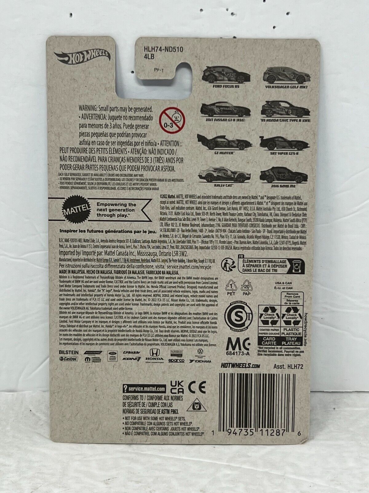 Hot Wheels Neon Speeders Volkswagen Golf MK7 European Car 1:64 Diecast