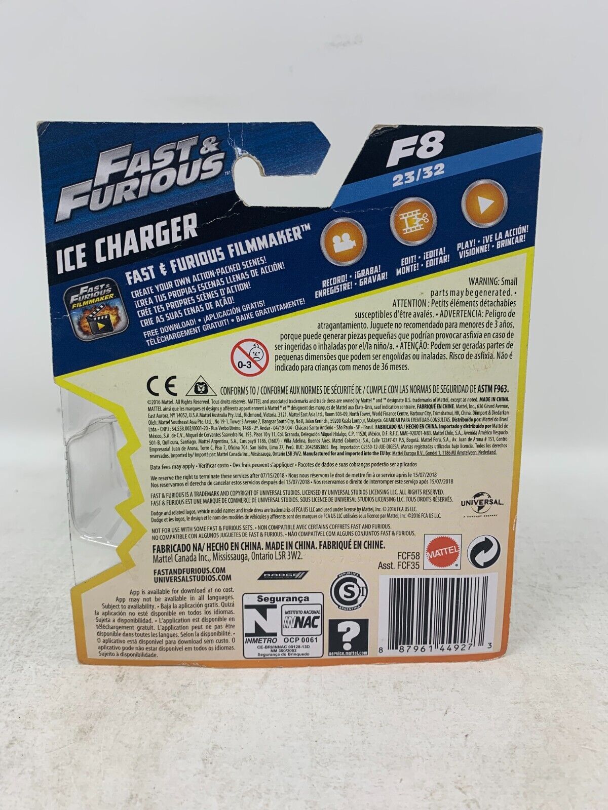 Fast & Furious 8 Ice Charger 1:55 Diecast