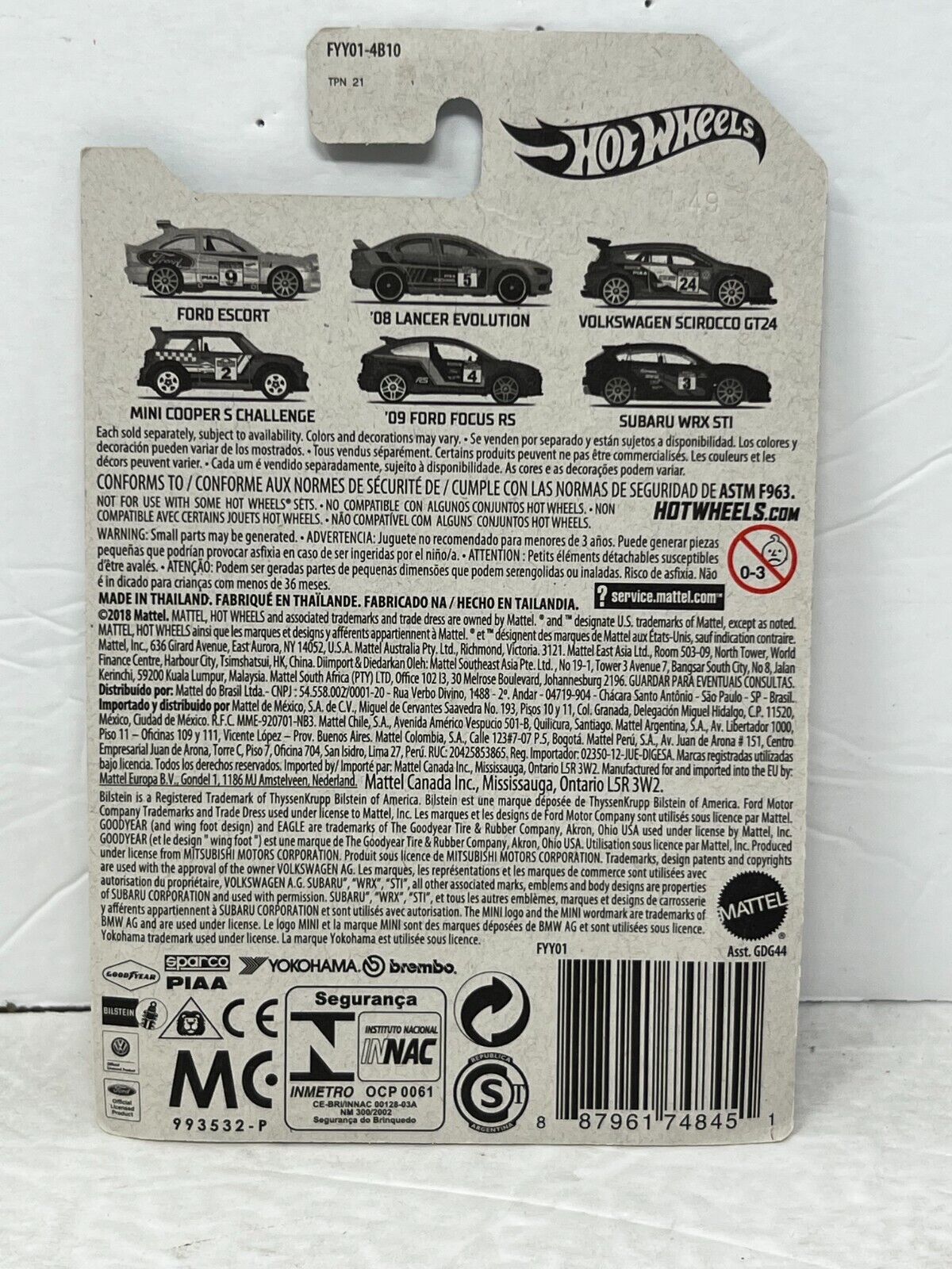 Hot Wheels Rally Sport Mini Cooper S Challenge European Car 1:64 Diecast V2