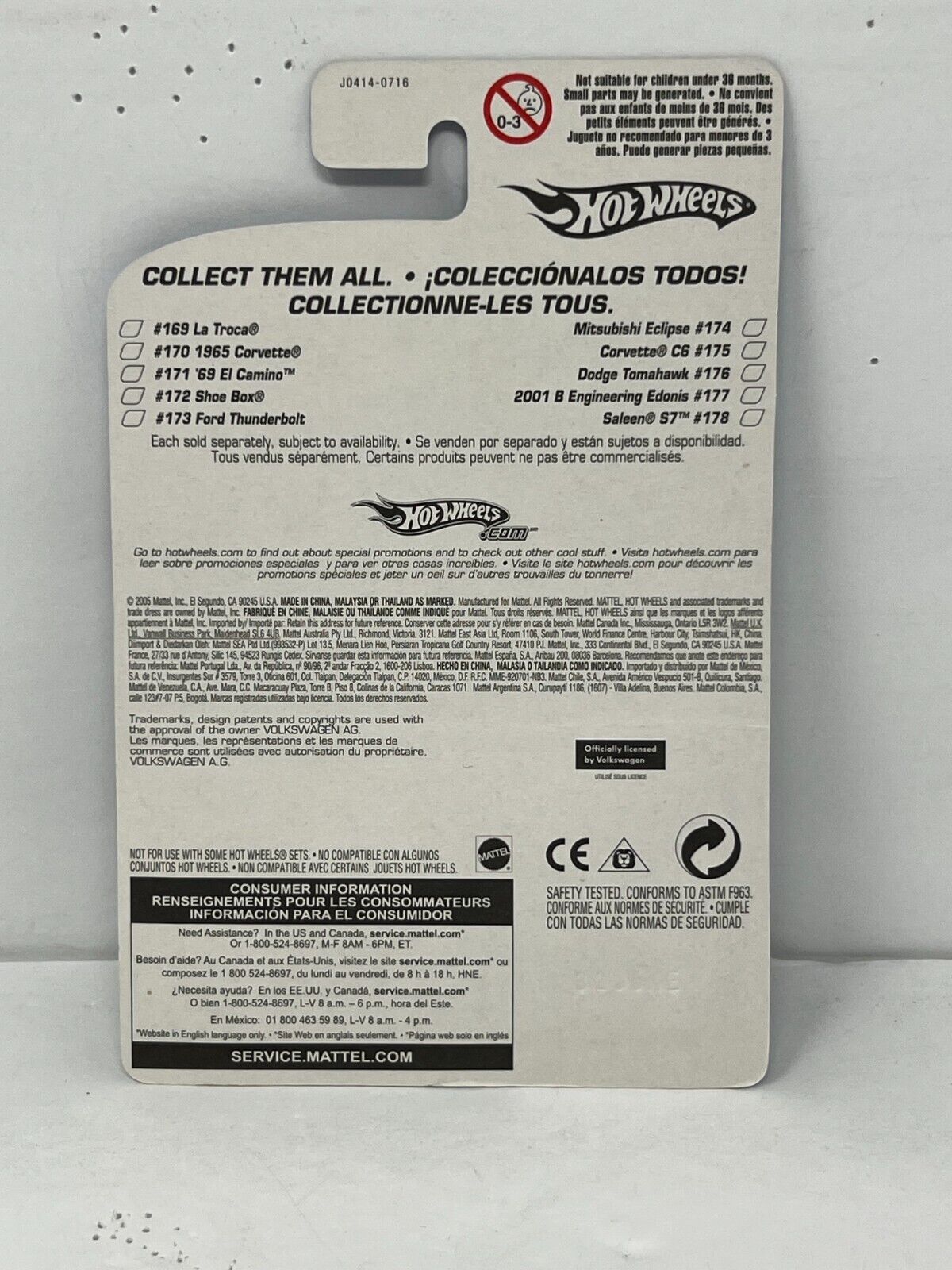 Hot Wheels Volkswagen Baja Bug Collector No. 185 European Car 1:64 Diecast