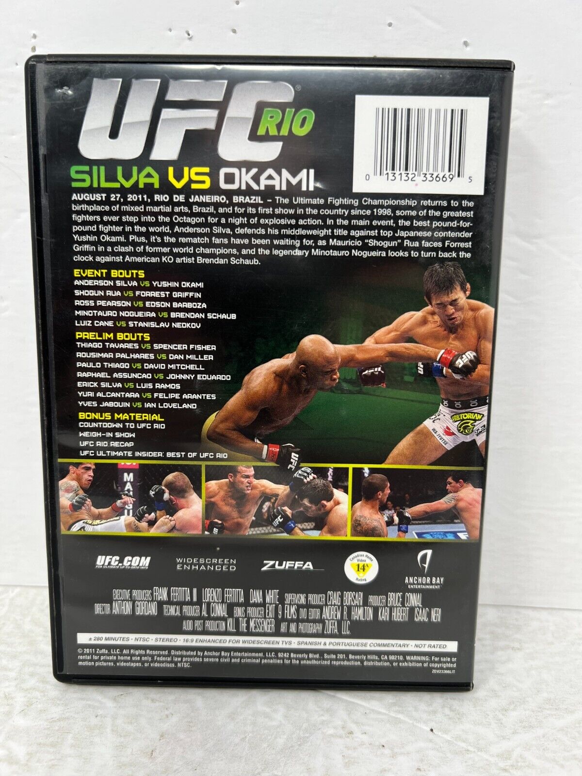 UFC Rio (DVD) Anderson Silva Good Condition!!!