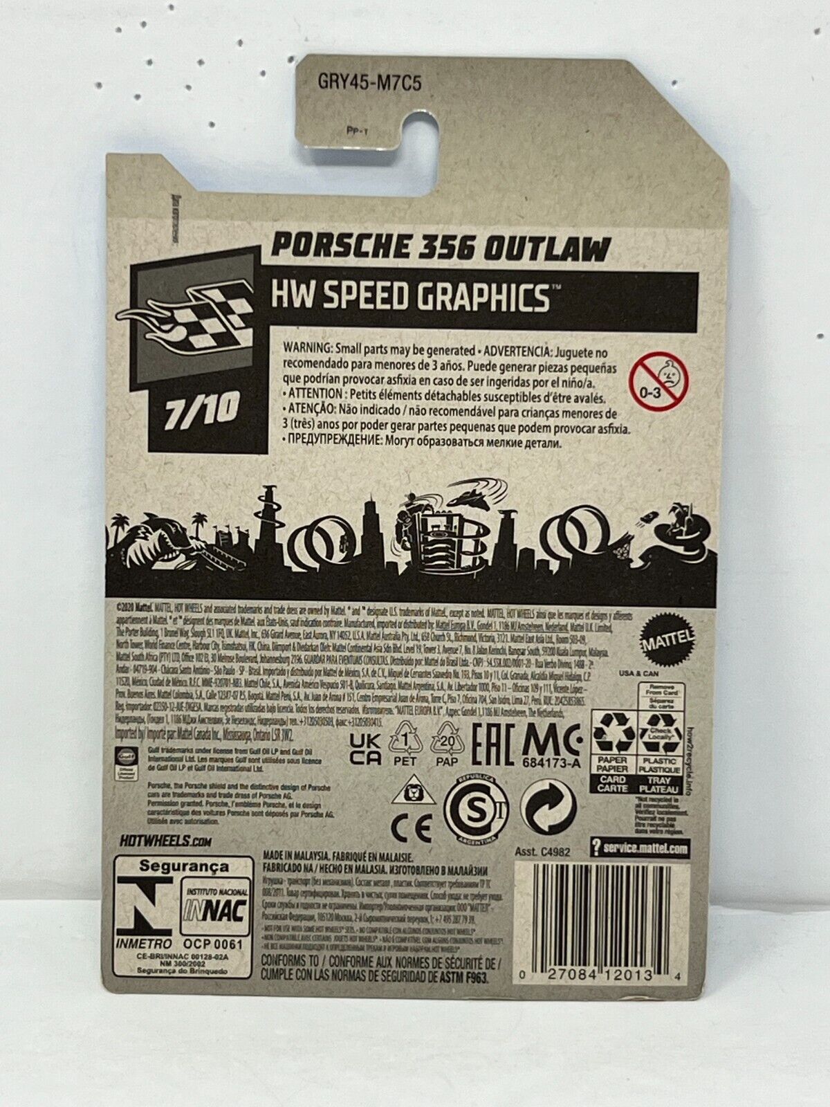Hot Wheels HW Speed Graphics Porsche 356 Outlaw European Car 1:64 Diecast V5