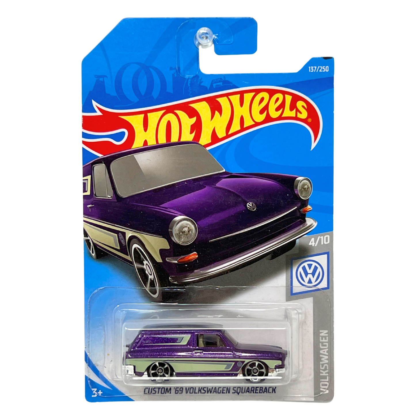 Hot Wheels Custom 1969 Volkswagen Squareback European Car 1:64 Diecast