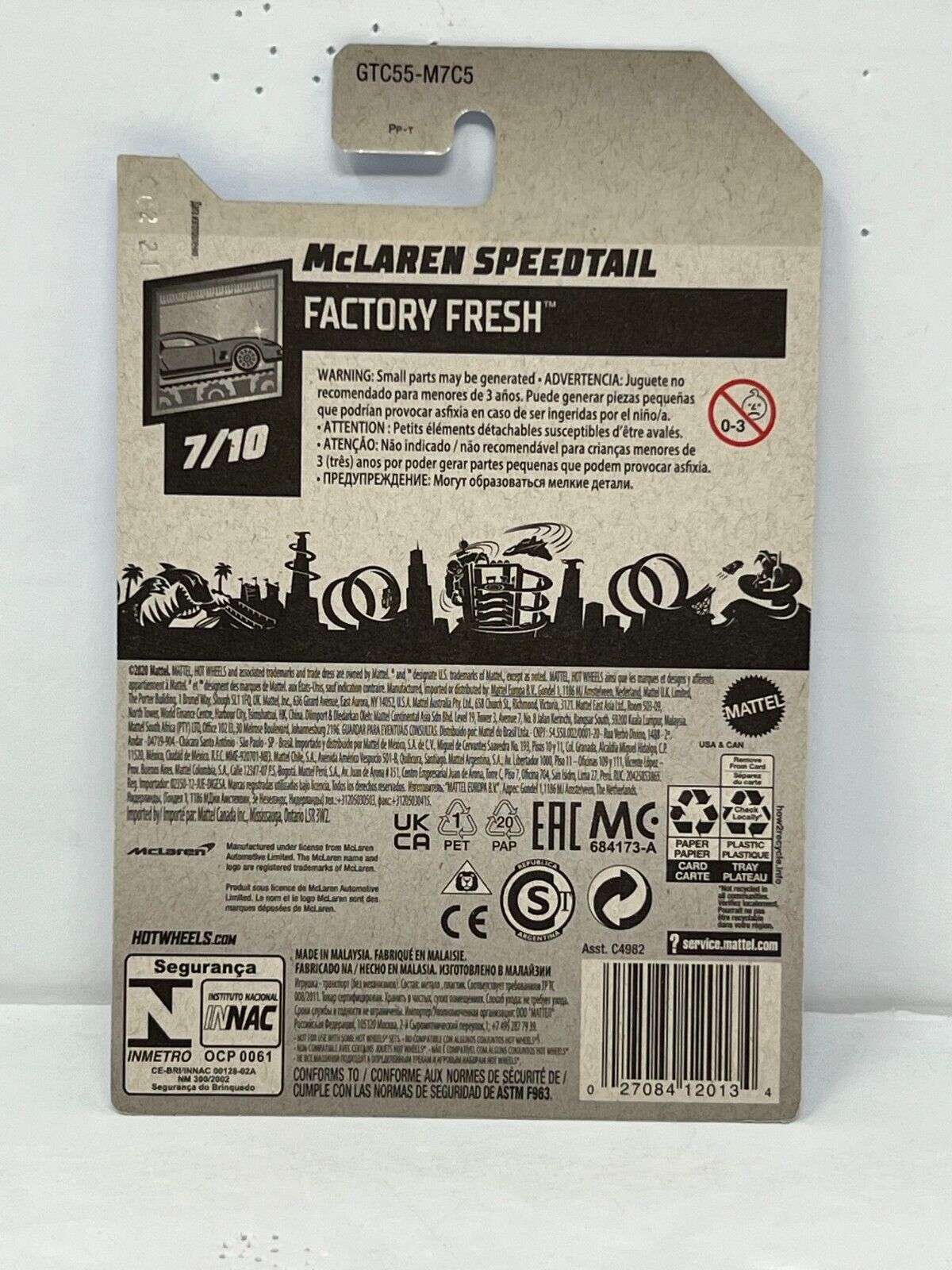 Hot Wheels Factory Fresh McLaren Speedtail Grey European Car 1:64 Diecast