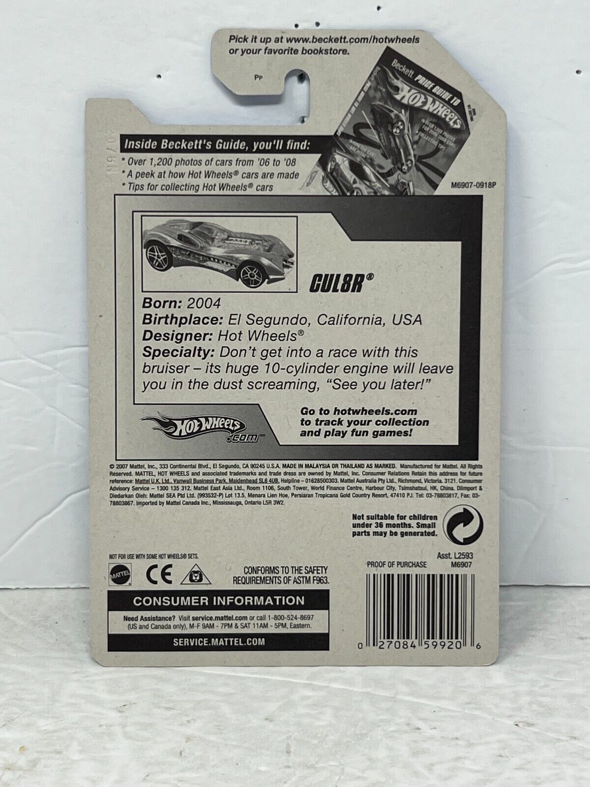 Hot Wheels 2008 All Stars Cul8r Fantasy Cars 1:64 Diecast Factory Sealed