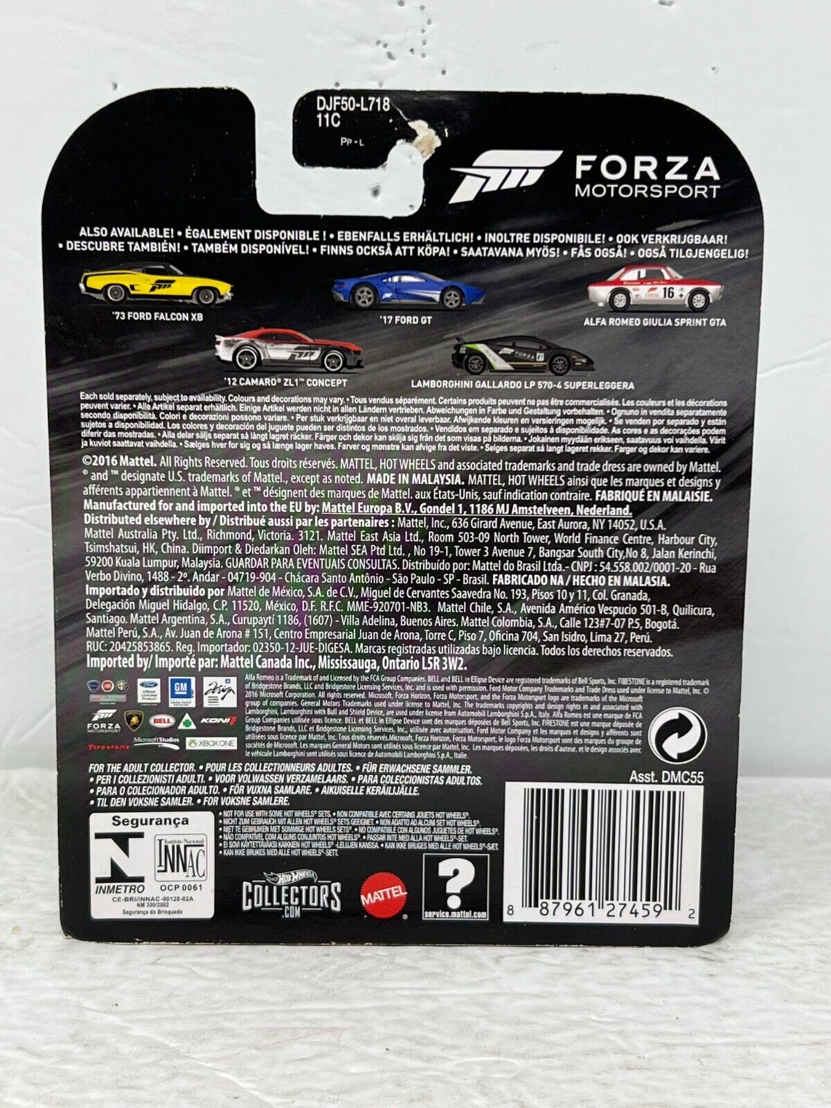 Hot Wheels Retro Entertainment Forza Motorsport '17 Ford GT European Car 1:64 Diecast