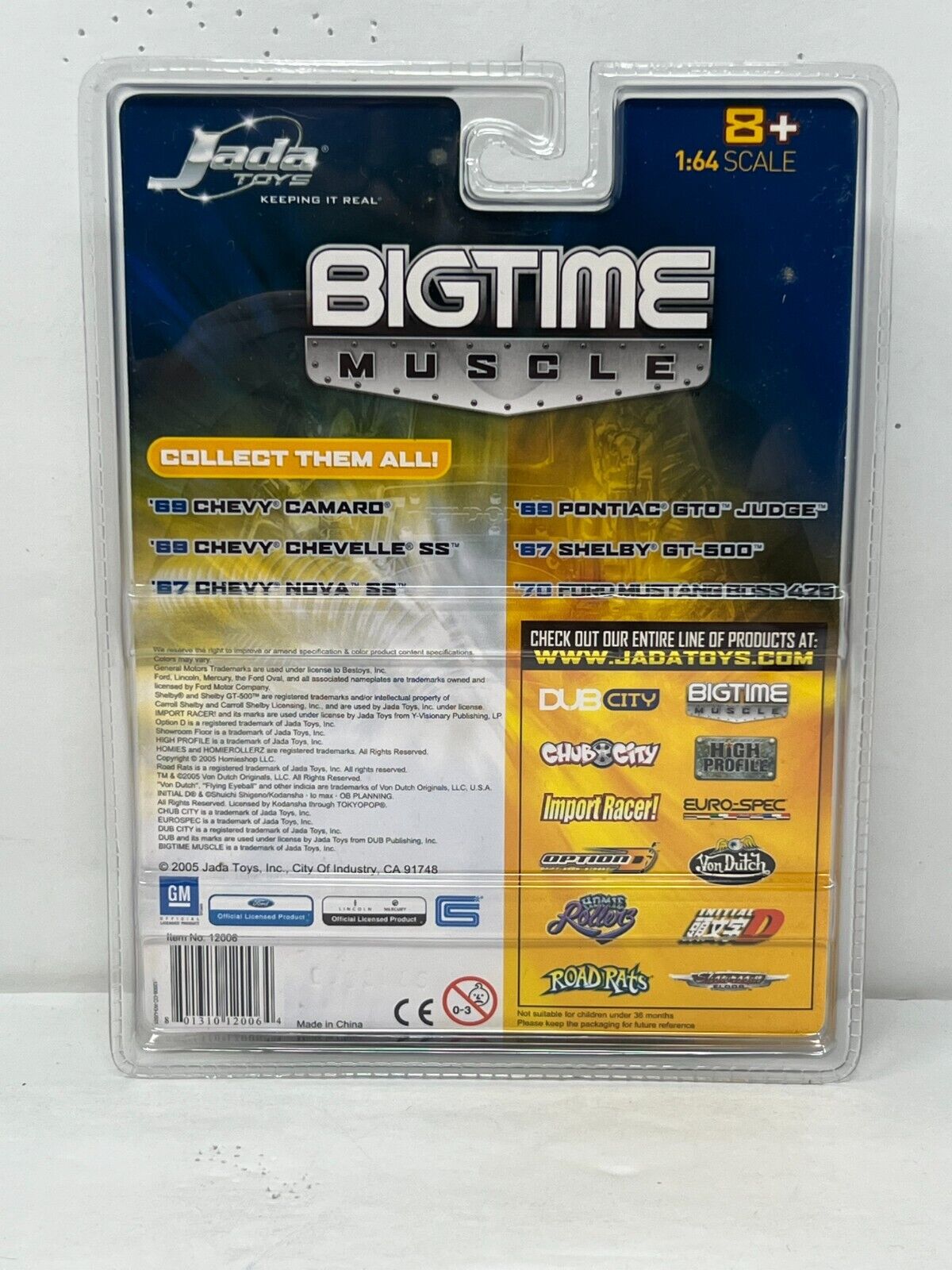 Jada Dub City Bigtime Muscle 1969 Pontiac GTO Judge 1:64 Diecast Red