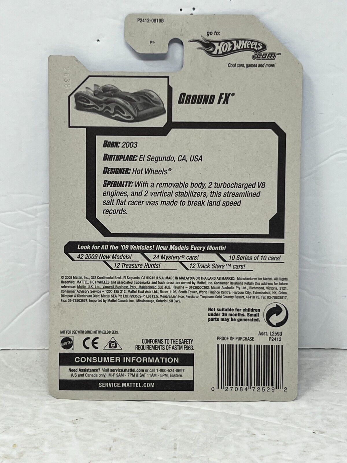 Hot Wheels HW Special Features Ground FX Fantasy Cars 1:64 Diecast Factory Sealed