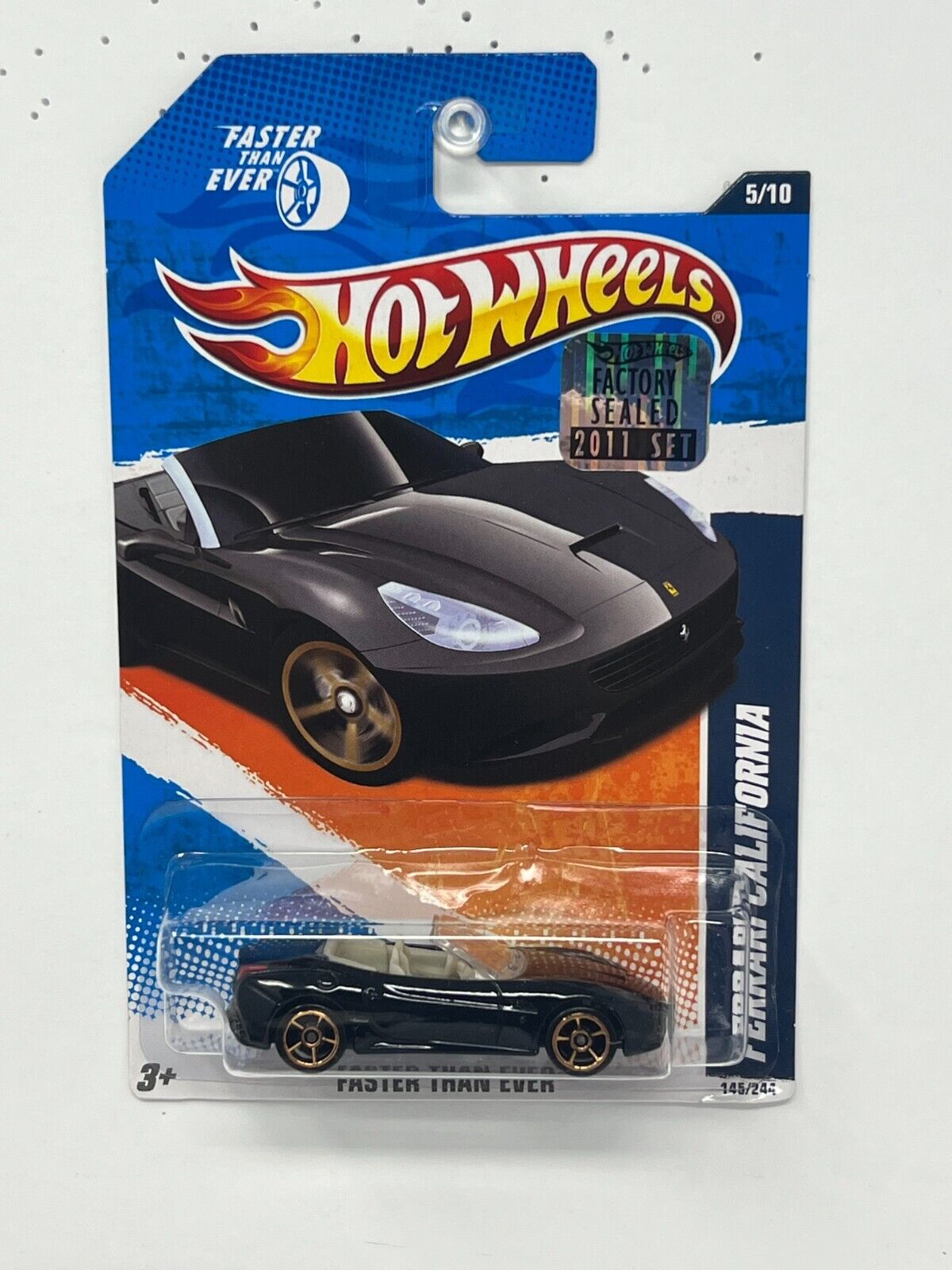 Hot Wheels Faster Than Ever 2011 Ferrari California Black European Car 1:64 Diecast Factory