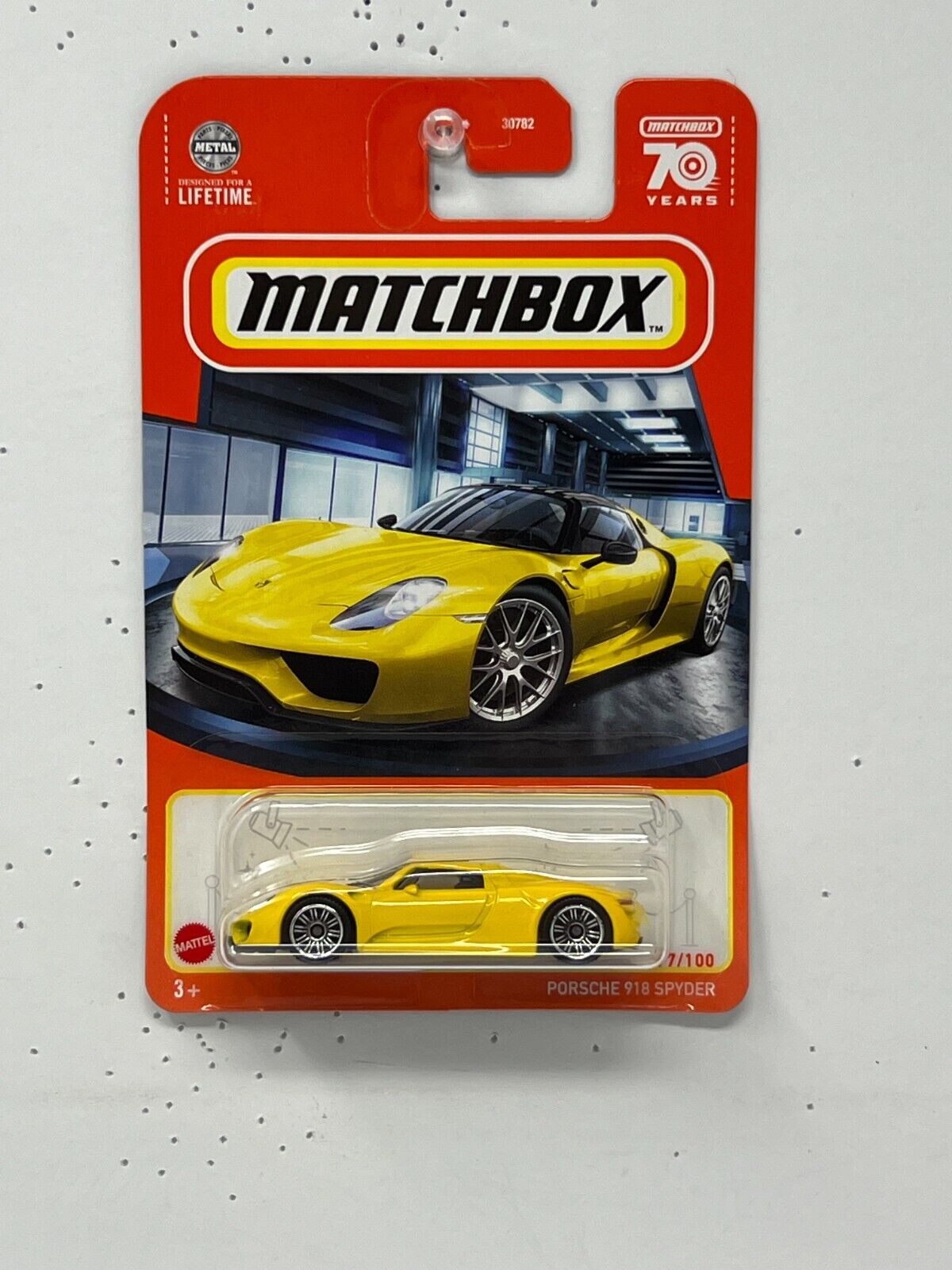Matchbox Porsche 918 Spyder Yellow 1:64 Diecast