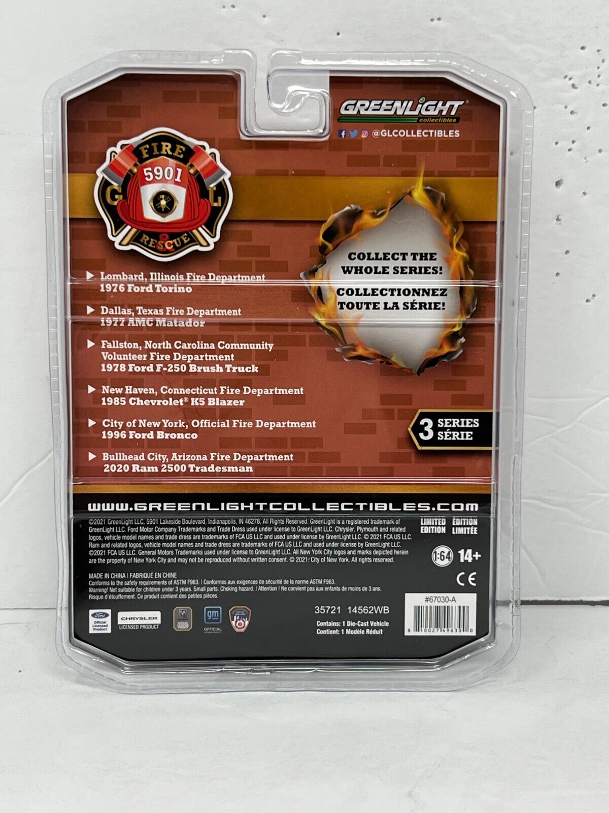 Greenlight Fire & Rescue 1976 Ford Torino 1:64 Diecast
