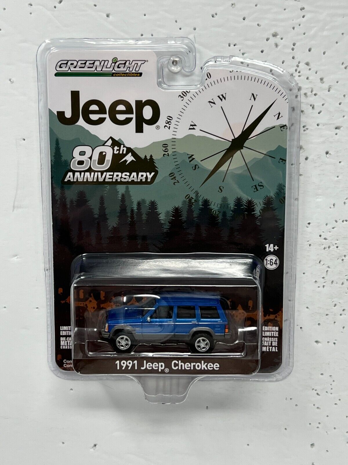 Greenlight Jeep 80th Anniversary 1991 Jeep Cherokee 1:64 Diecast