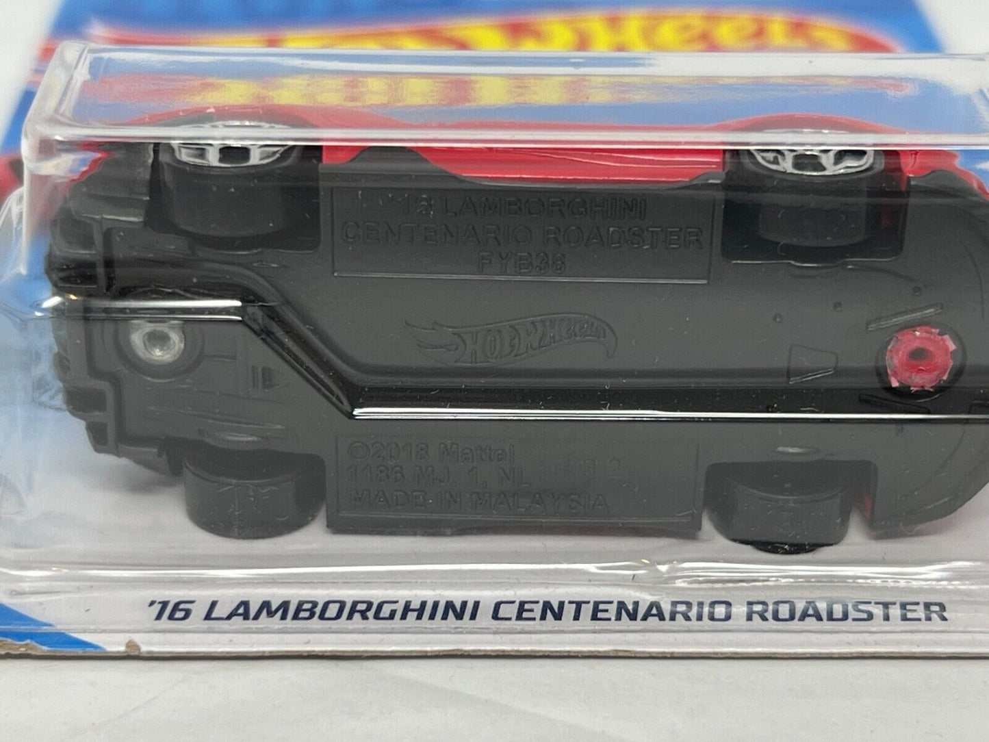 Hot Wheels HW Roadsters 2016 Lamborghini Centenario Roadster European Car 1:64 Diecast Red V2