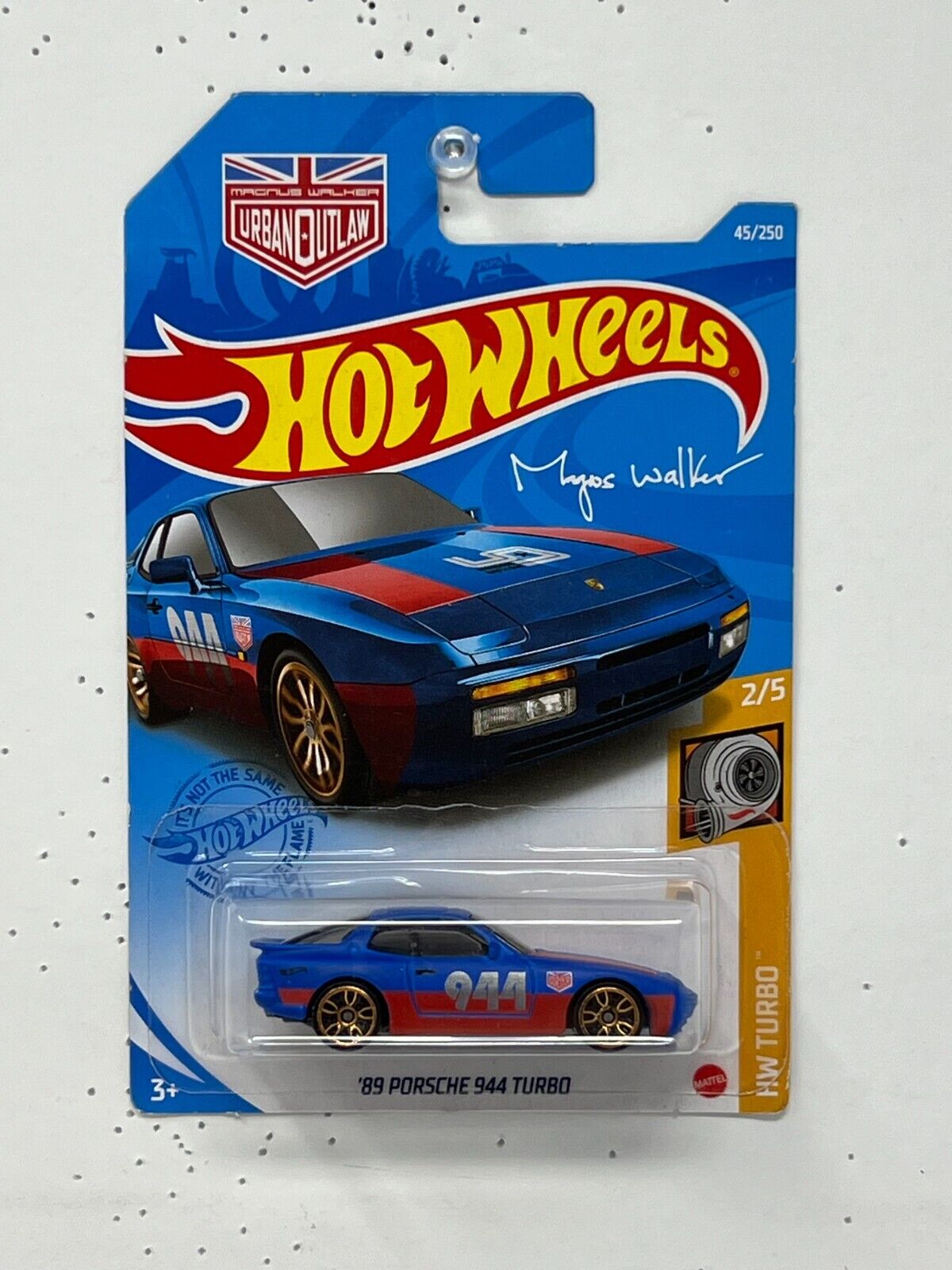 Hot Wheels HW Turbo 1989 Porsche 944 Turbo European Car 1:64 Diecast Blue V5