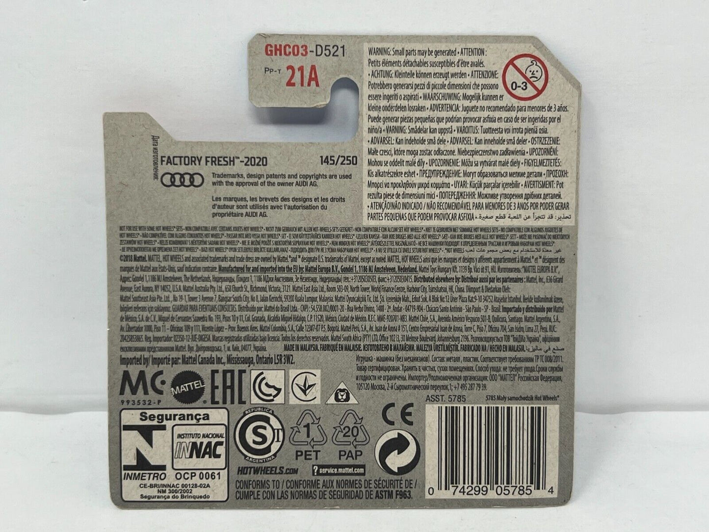 Hot Wheels Factory Fresh 1984 Audi Sport Quattro European Car 1:64 Diecast Short Card