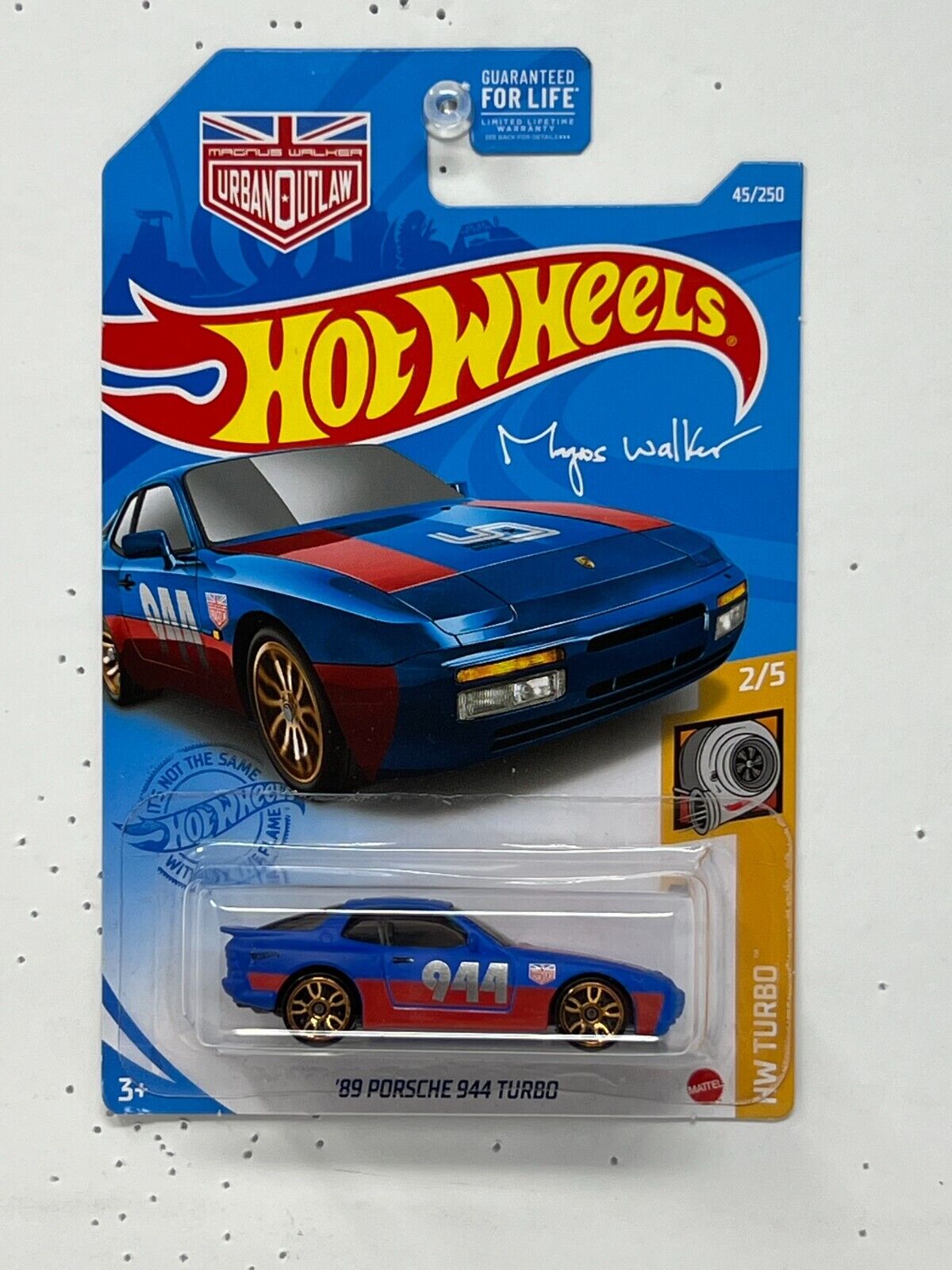Hot Wheels HW Turbo 1989 Porsche 944 Turbo European Car 1:64 Diecast Blue V3