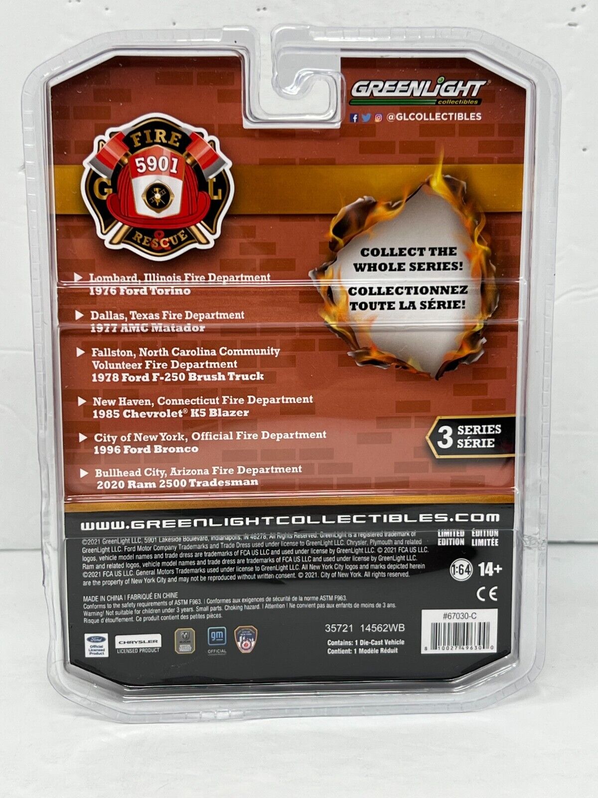 Greenlight Fire & Rescue 1978 Ford F-250 Brush Truck 1:64 Diecast