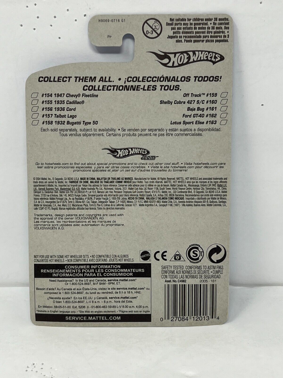 Hot Wheels Volkswagen Baja Bug Collector No. 161 European Car 1:64 Diecast