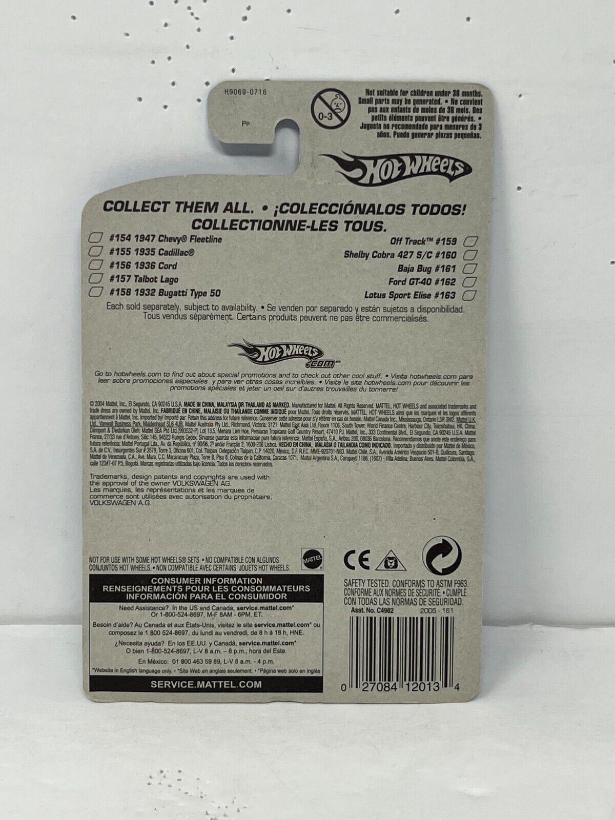 Hot Wheels Volkswagen Baja Bug Collector No. 161 European Car 1:64 Diecast