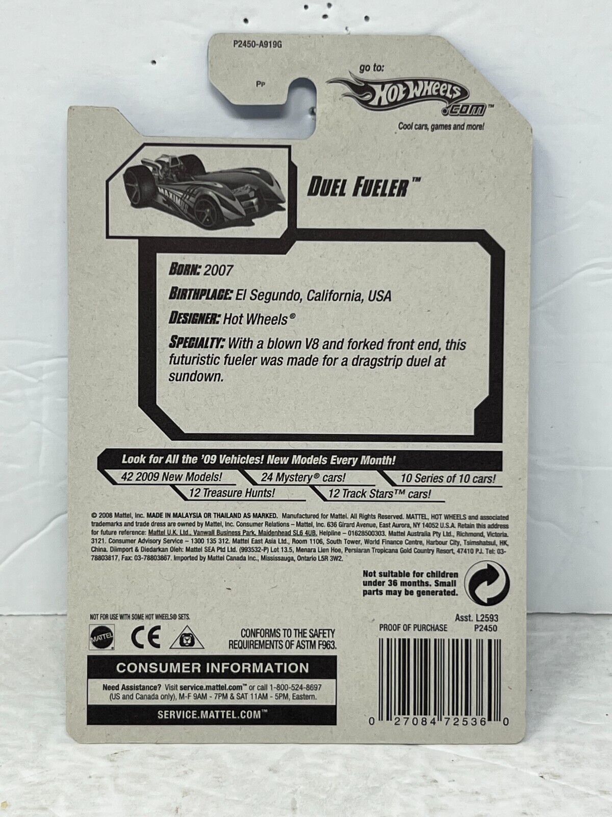 Hot Wheels Faster Than Ever Duel Fueler Fantasy Cars 1:64 Diecast Factory Sealed