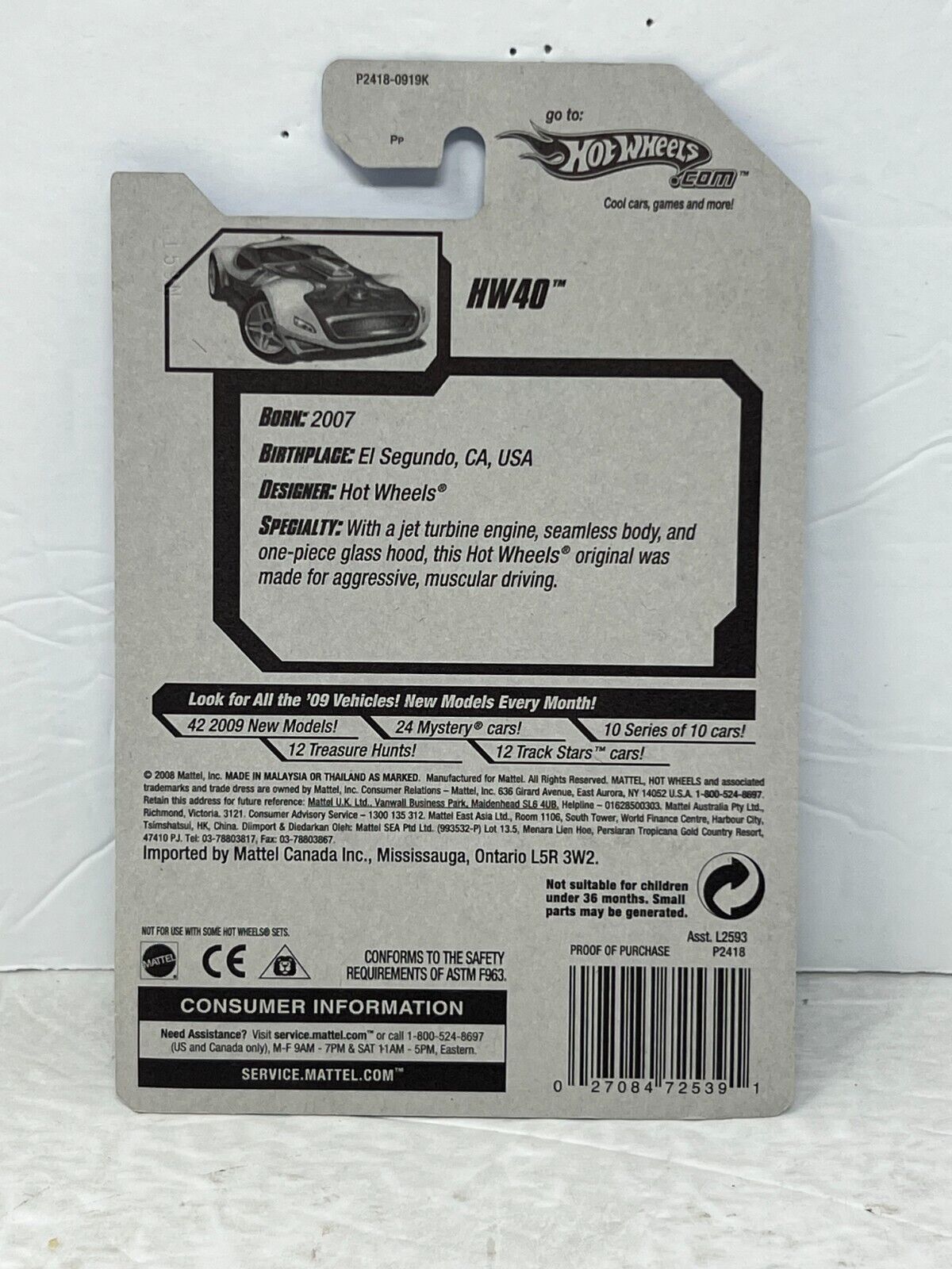 Hot Wheels HW Designs HW40 Fantasy Cars 1:64 Diecast Factory Sealed