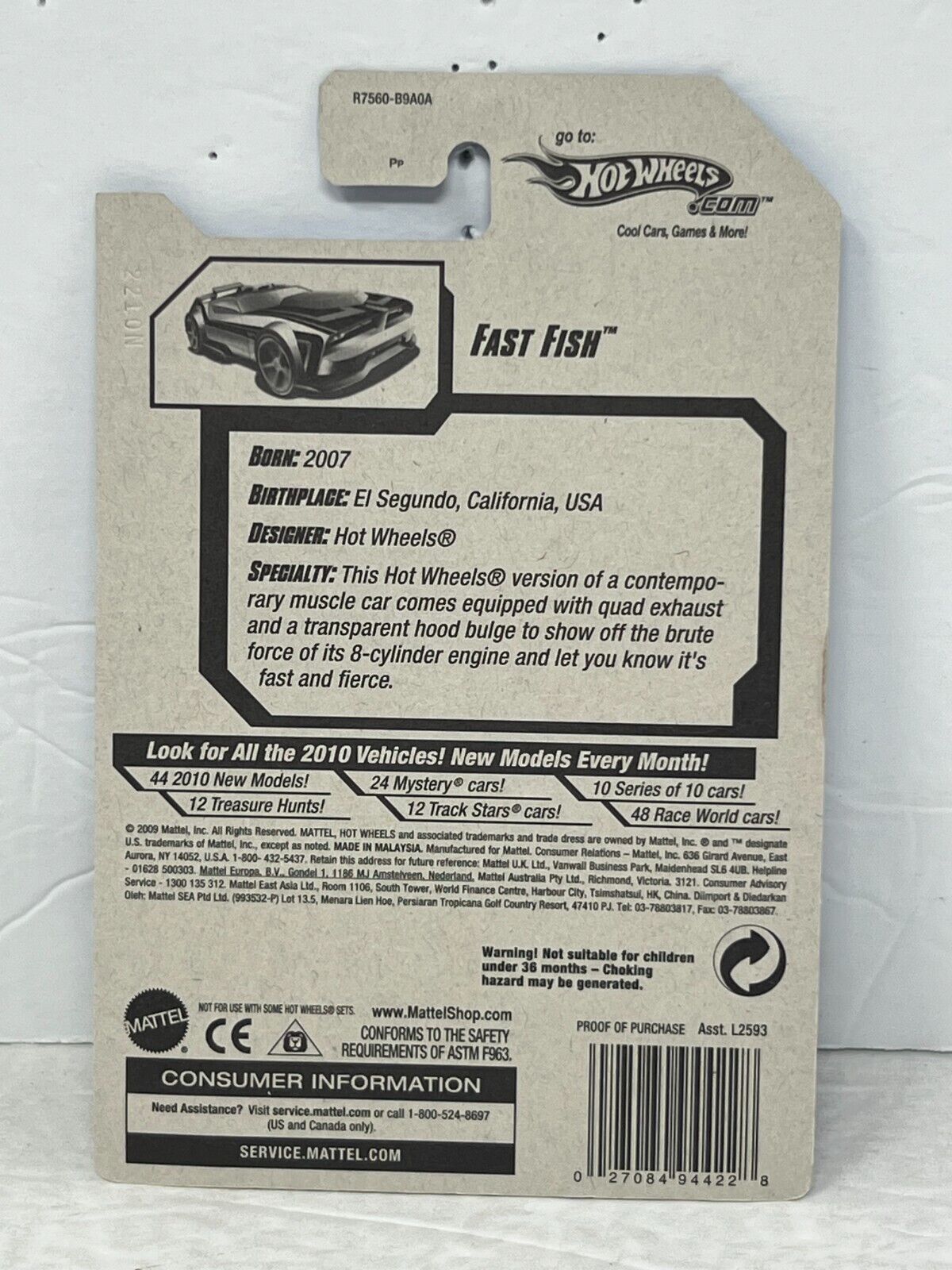 Hot Wheels Faster Than Ever Fast Fish Fantasy Cars 1:64 Diecast Factory Sealed