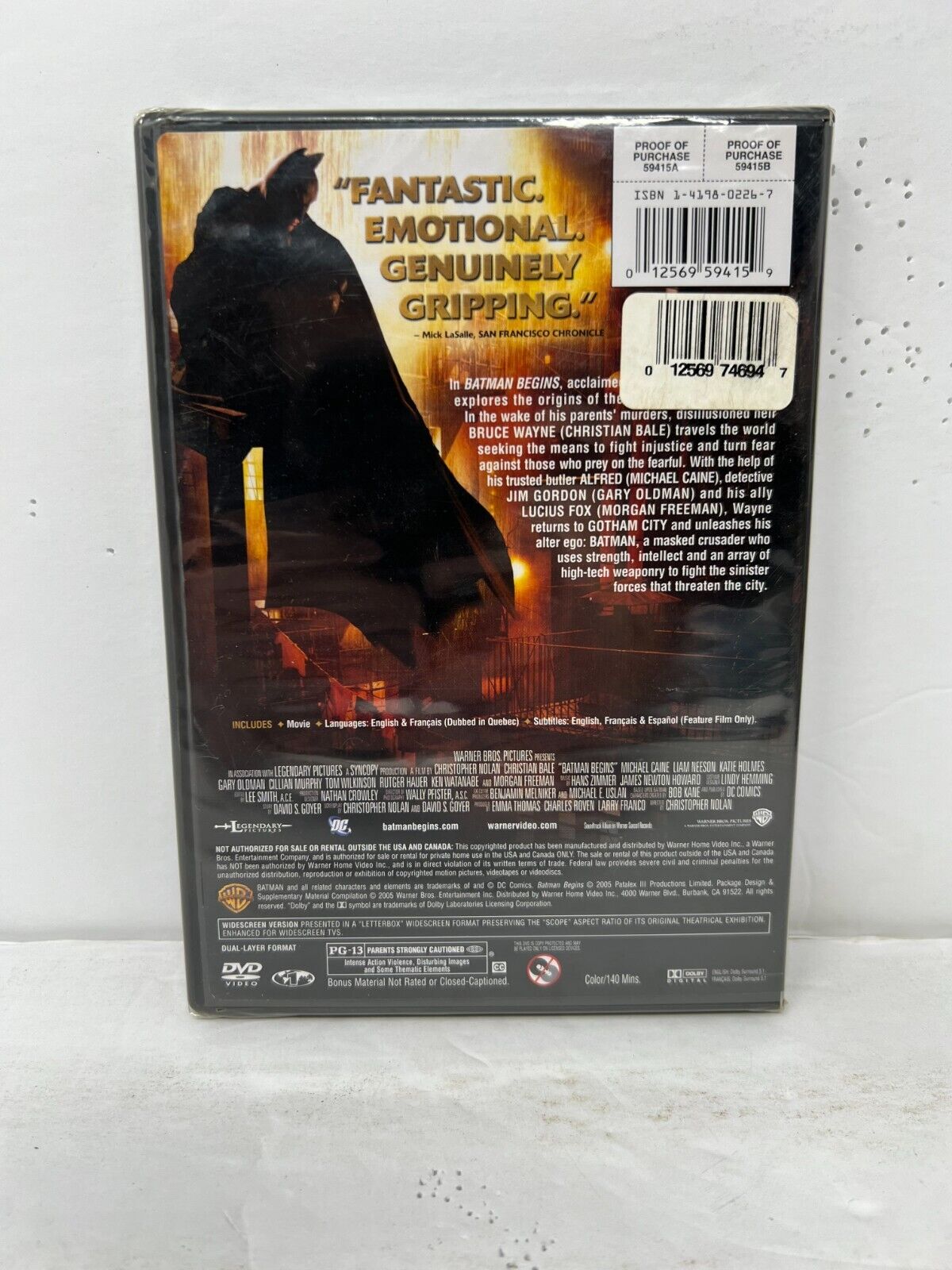 Batman Begins (DVD) DC New and Sealed!!!