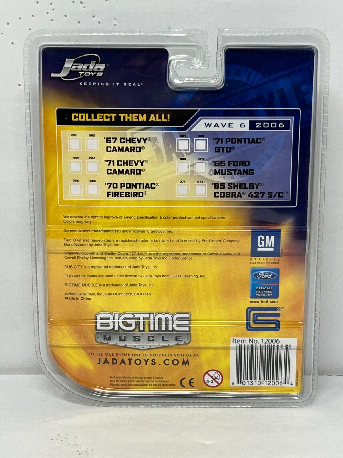 Jada Dub City Bigtime Muscle 1970 Pontiac Firebird 1:64 Diecast Gold