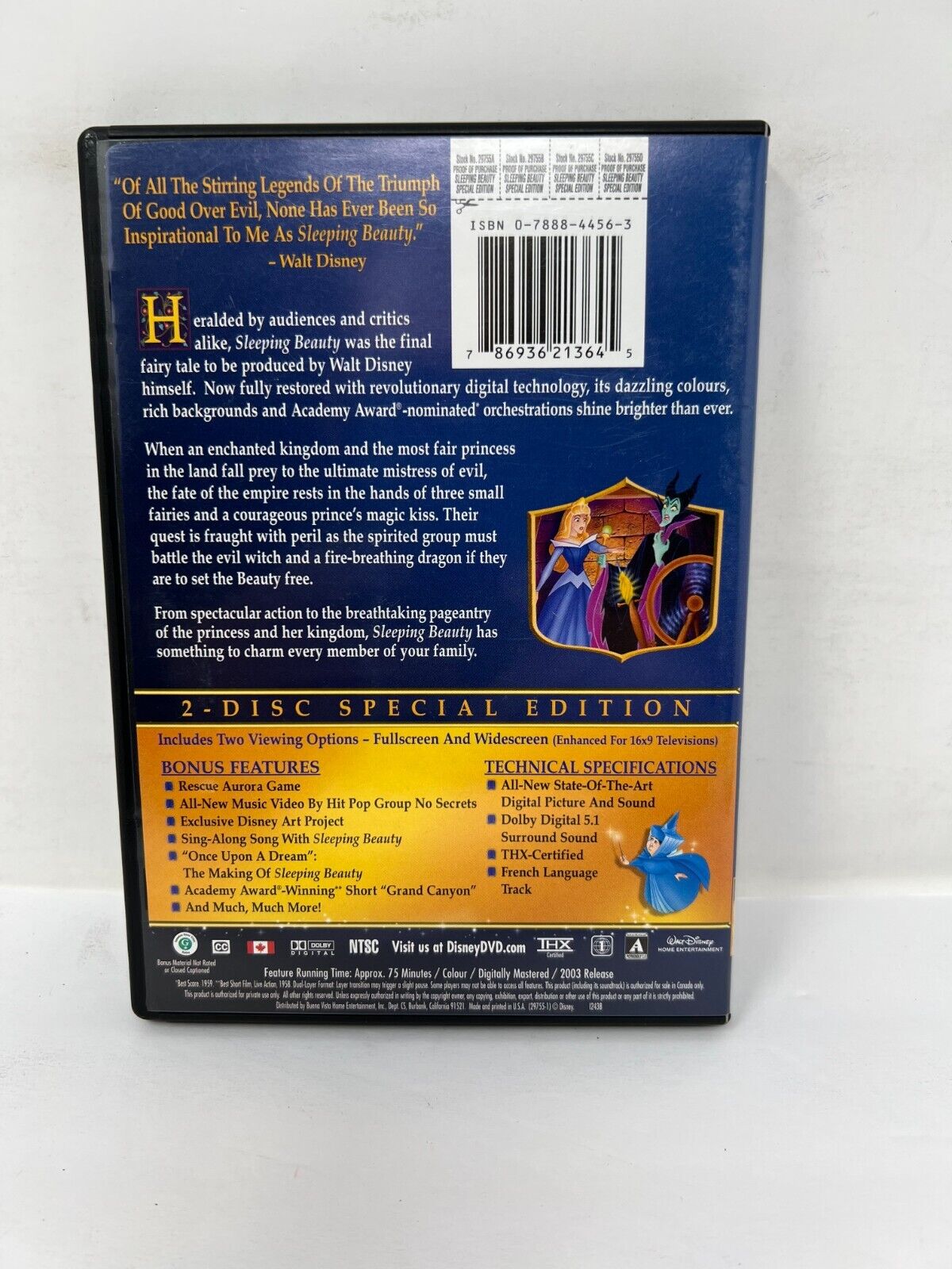 Disney Sleeping Beauty (DVD) Special Edition Disney Classic Good Condition