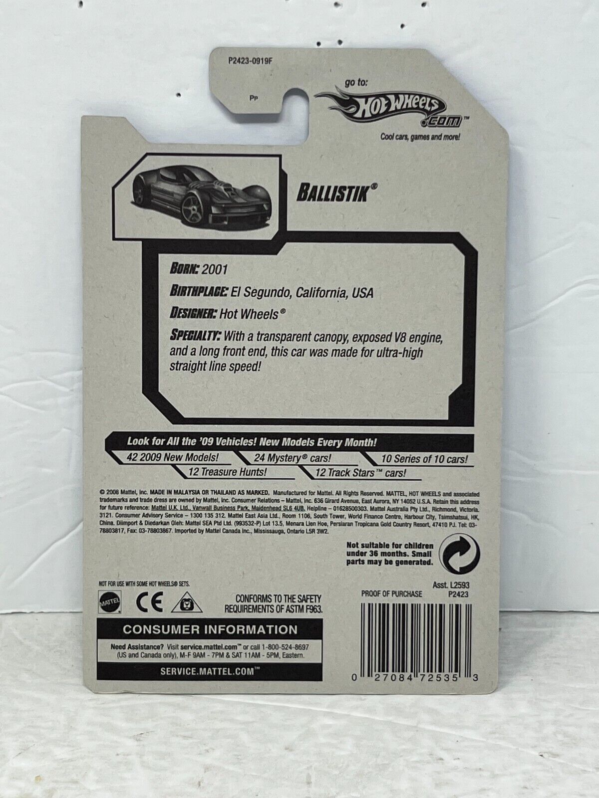 Hot Wheels HW Designs Ballistik Fantasy Cars 1:64 Diecast Factory Sealed
