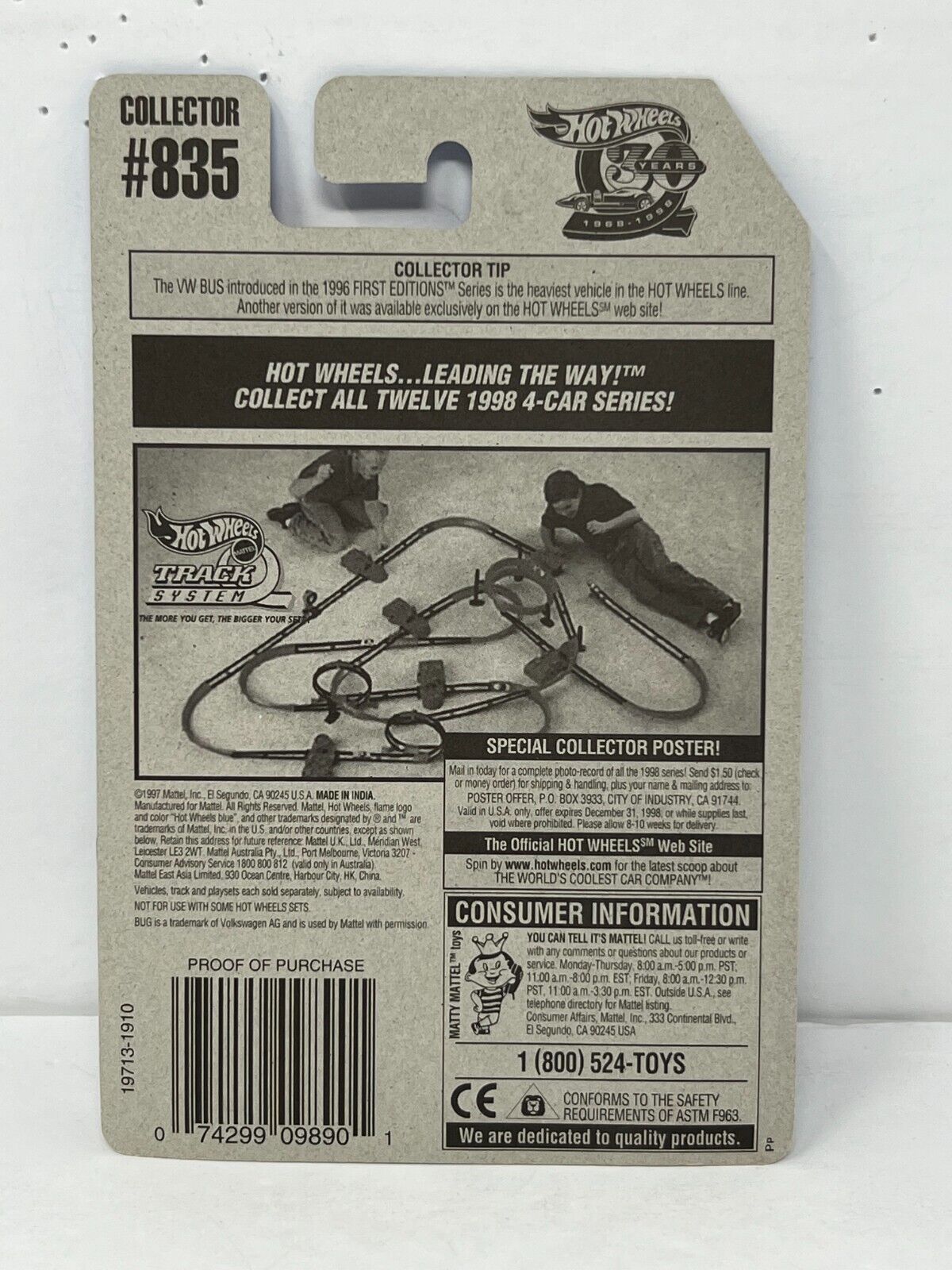 Hot Wheels Volkswagen Baja Bug Collector No. 835 European Car 1:64 Diecast