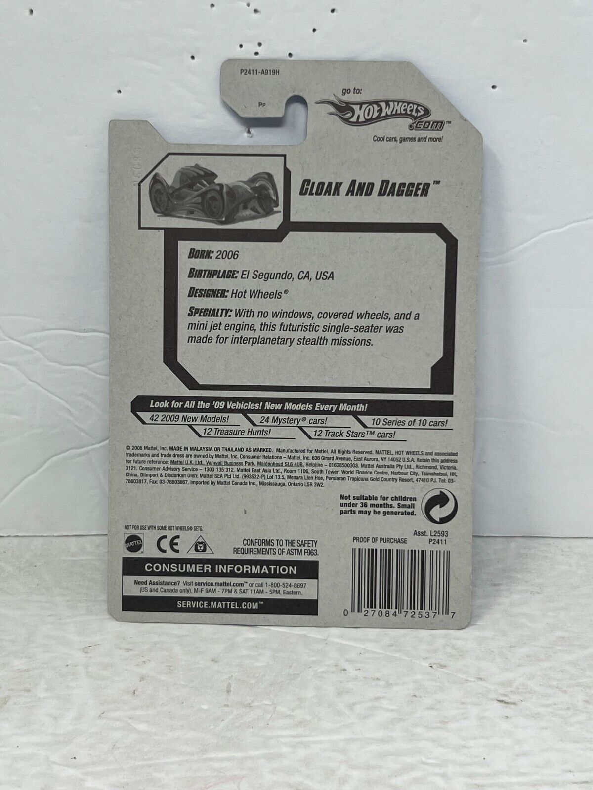 Hot Wheels HW Special Features Cloak and Dagger Fantasy Cars 1:64 Diecast Factory Sealed