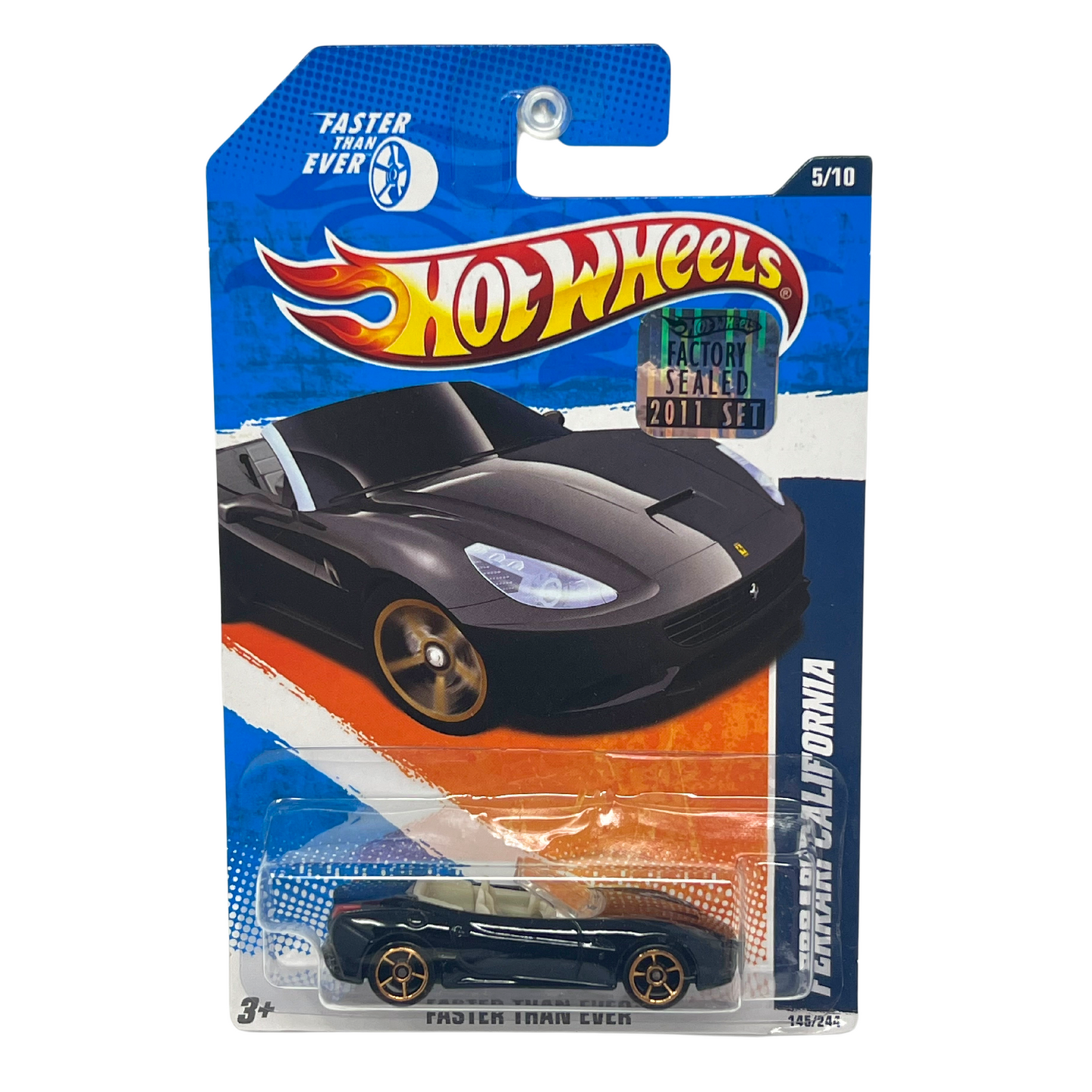 Hot Wheels Faster Than Ever 2011 Ferrari California Black European Car 1:64 Diecast Factory