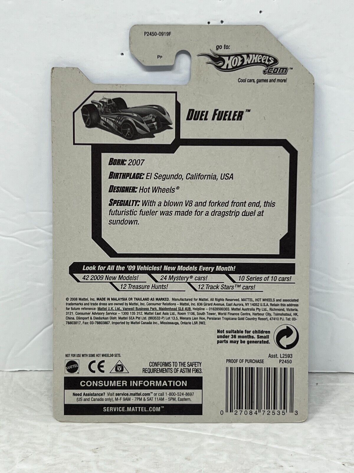 Hot Wheels Faster Than Ever Duel Fueler Fantasy Cars 1:64 Diecast Factory Sealed