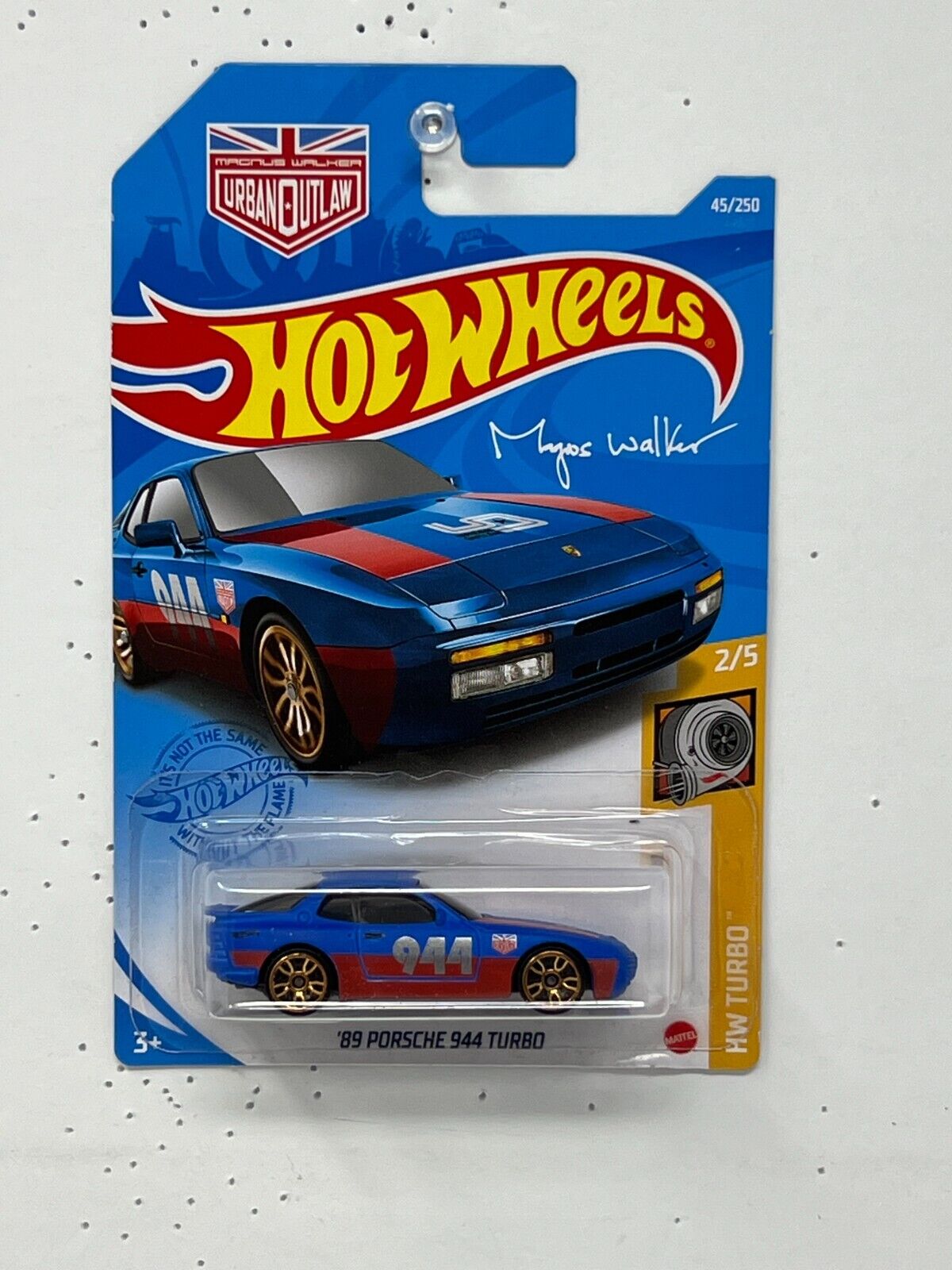 Hot Wheels HW Turbo 1989 Porsche 944 Turbo European Car 1:64 Diecast Blue V4