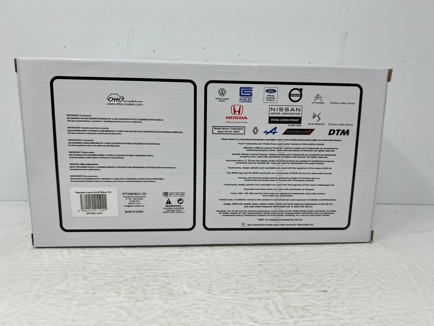 Otto Mobile 1995 Mitsubishi Lancer Evo III Yellow 1:18 Resin Model