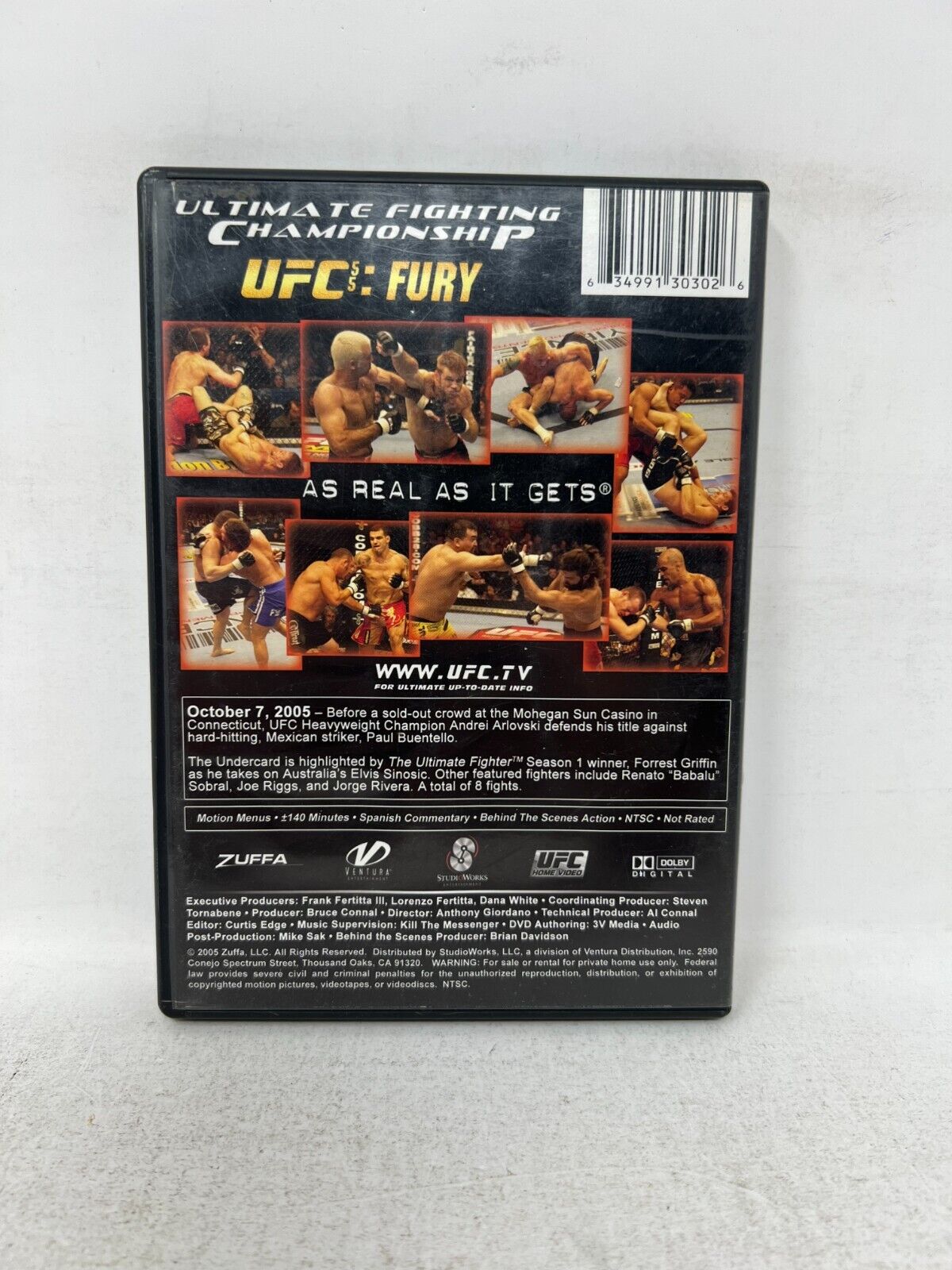 UFC 55 Fury (DVD) Good Condition!!!
