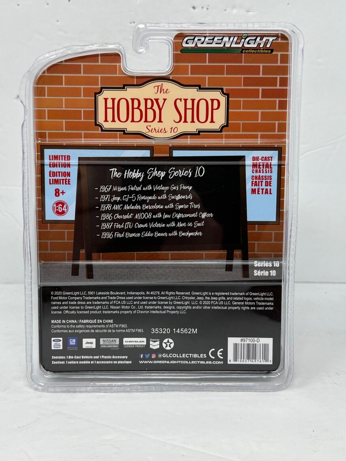 Greenlight Hobby Shop 1986 Chevrolet M1008 Law Enforcement Officer 1:64 Diecast