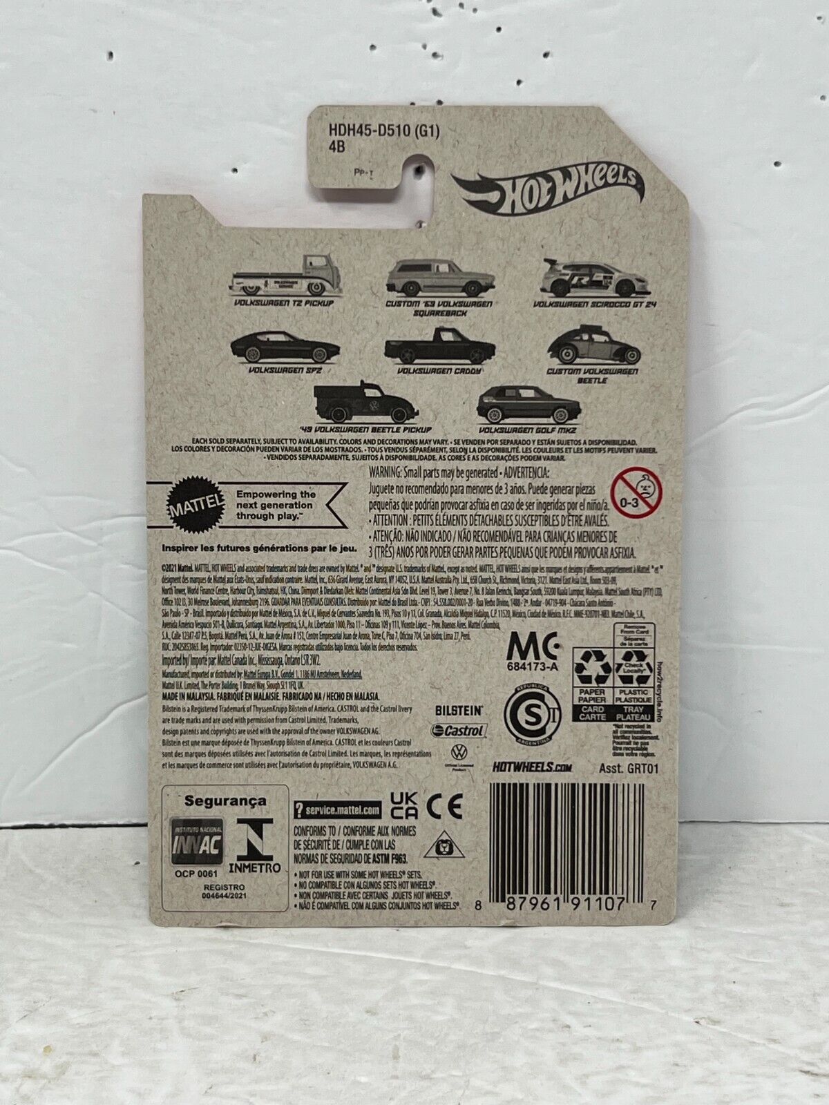 Hot Wheels VW Series Custom Volkswagen Beetle European Car 1:64 Diecast V2